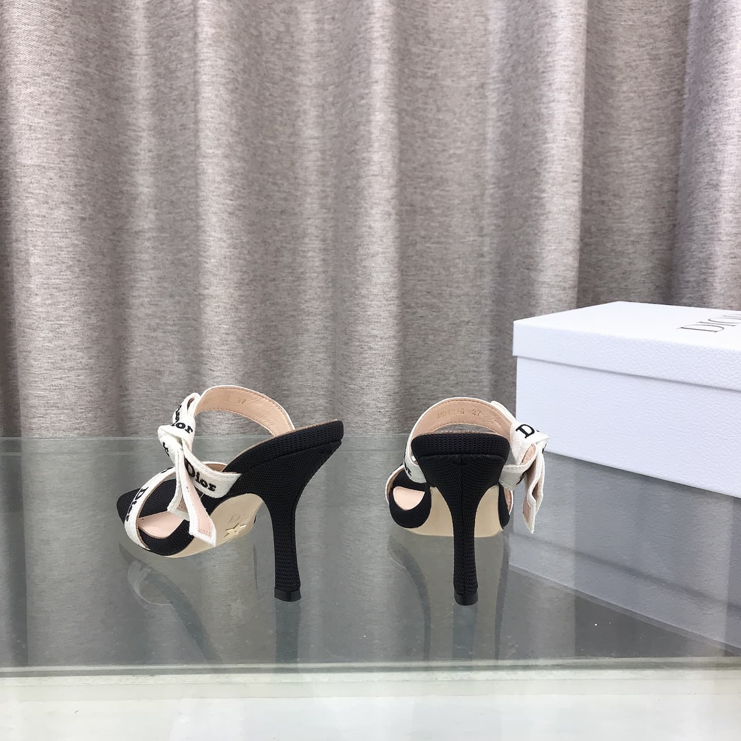 D6007 J’ADIOR Dior Dior 2026 – New early spring collection with high-end design. High heels with bow details, CD logo embroidery, pointed toe, multi-colored slippers. The most premium version on the market. — image 8