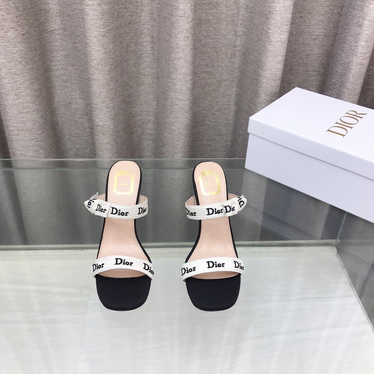 D6007 J’ADIOR Dior Dior 2026 – New early spring collection with high-end design. High heels with bow details, CD logo embroidery, pointed toe, multi-colored slippers. The most premium version on the market. — image 3