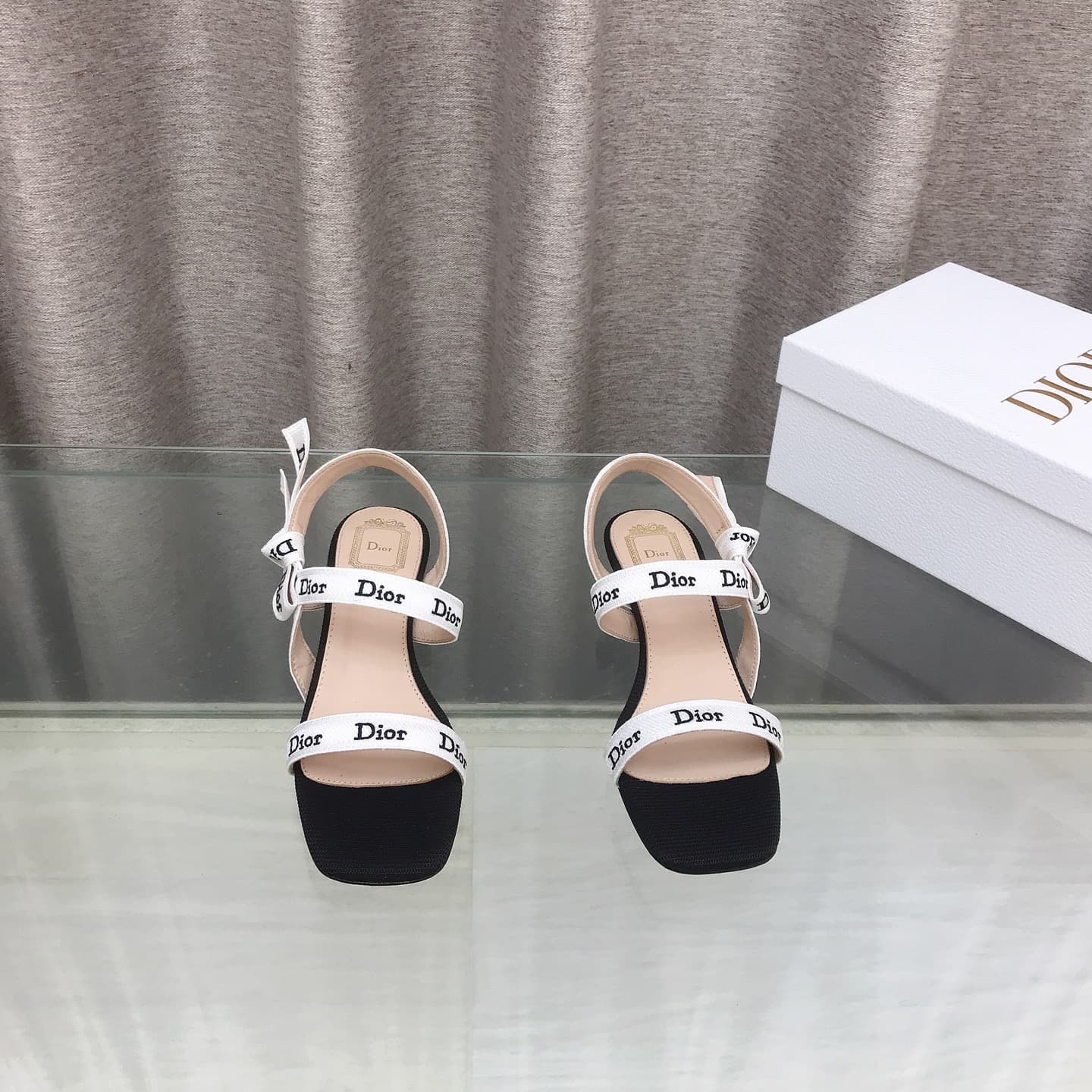D6006 J’ADIOR Dior Dior 2026 – New early spring collection with high-end design. High heels with bow details, CD logo embroidery, pointed toe, multi-colored slippers. The most premium version on the market. — image 3