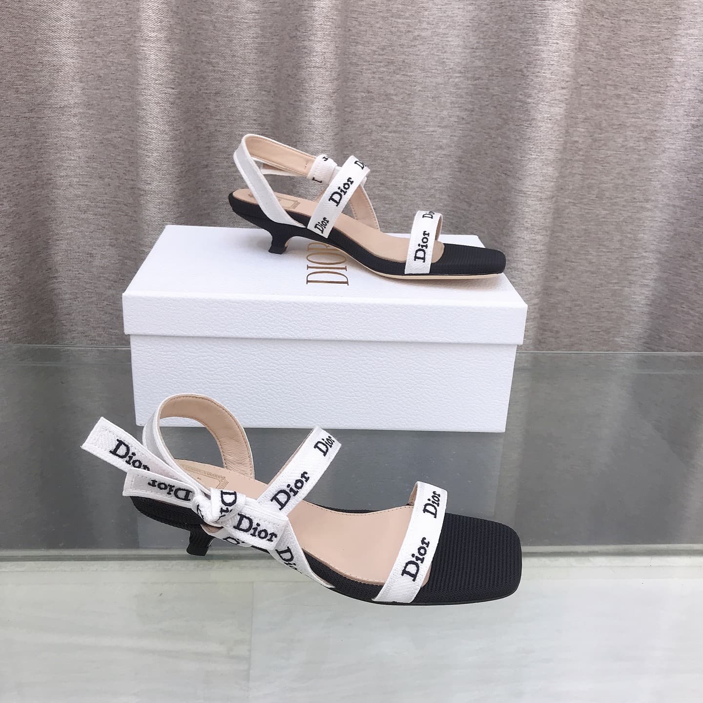D6006 J’ADIOR Dior Dior 2026 – New early spring collection with high-end design. High heels with bow details, CD logo embroidery, pointed toe, multi-colored slippers. The most premium version on the market. — image 7