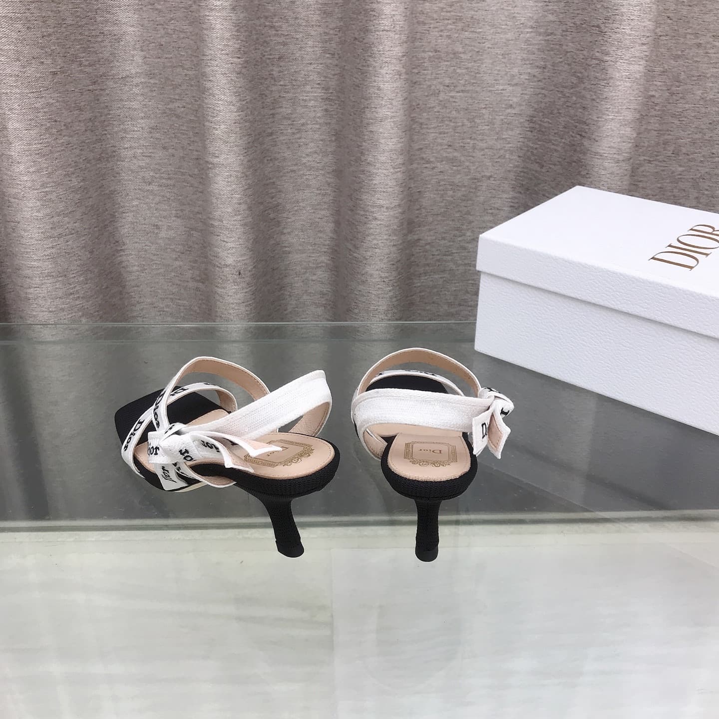 D6005 J’ADIOR Dior Dior 2026 – New early spring collection, high-end Dentelle high heels with bow details. Popular among stars, featuring CD letter logo and three-dimensional embroidery, pointed toe, open-toe, multi-colored slippers – the top-tier version — image 8