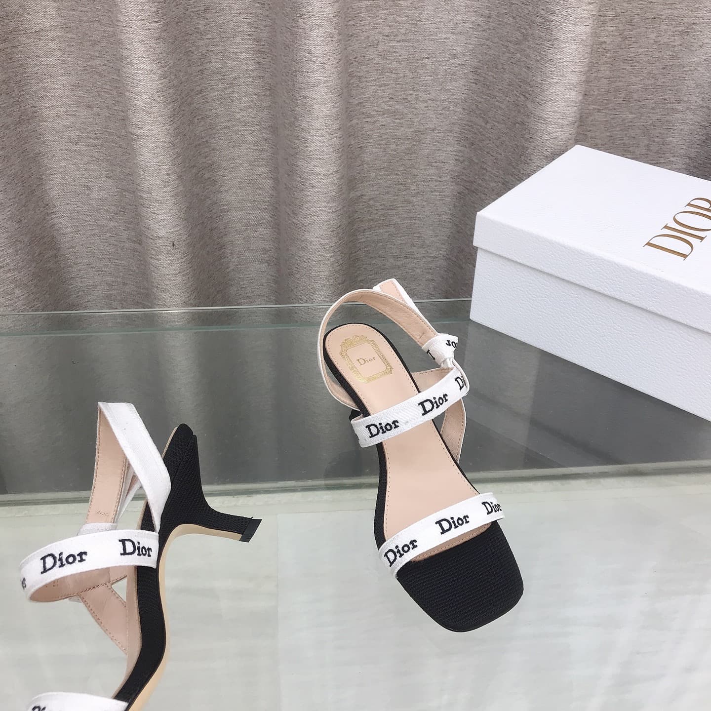 D6005 J’ADIOR Dior Dior 2026 – New early spring collection, high-end Dentelle high heels with bow details. Popular among stars, featuring CD letter logo and three-dimensional embroidery, pointed toe, open-toe, multi-colored slippers – the top-tier version — image 4