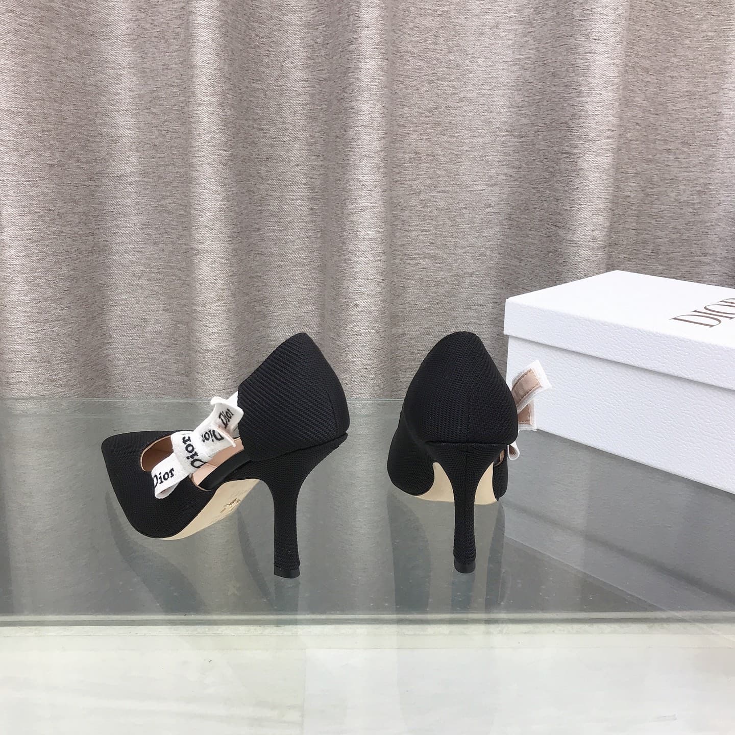 D6002 J’ADIOR Dior Dior 2026 Early Spring New Model Ribbon and bowed high heels for women. A popular model with a CD logo, flat foot shape, perforated color pattern. The most premium version on the market. — image 8