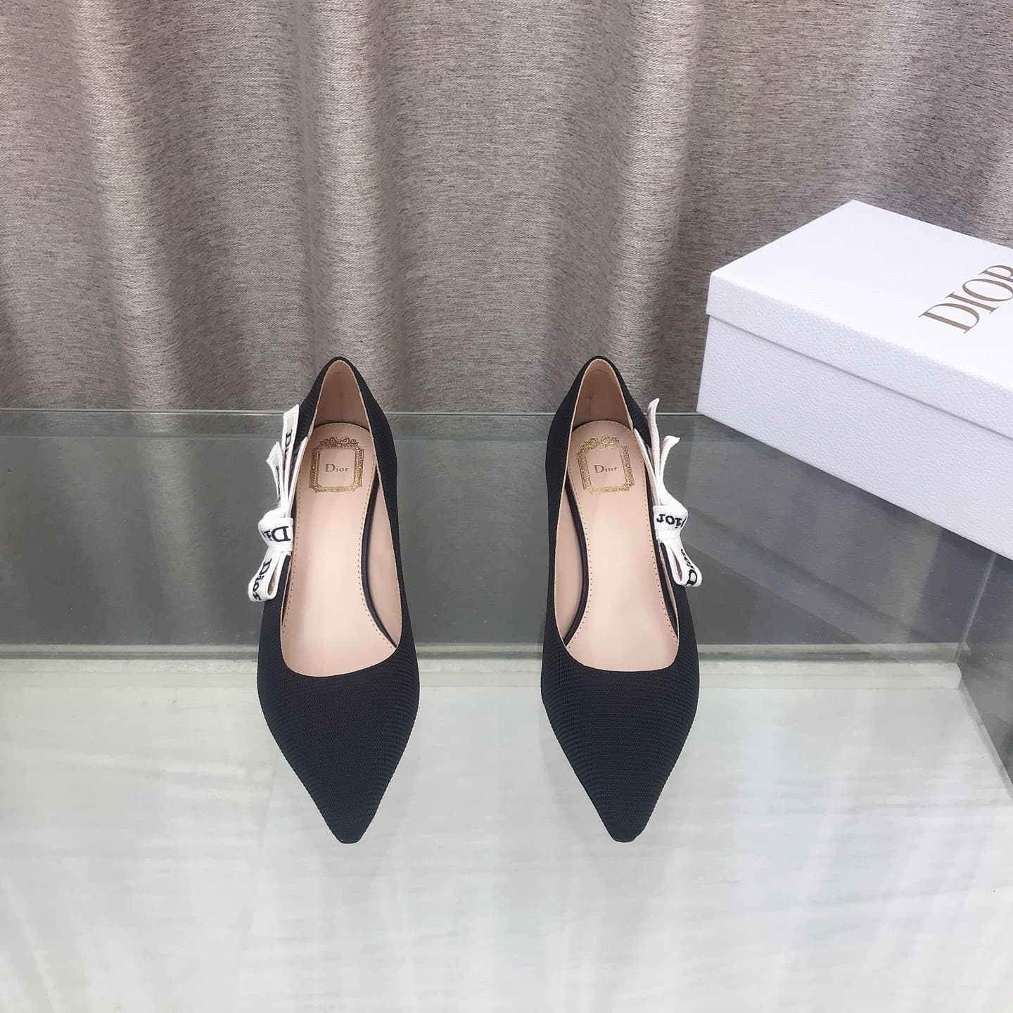 D6003 J‘ADIOR Dior Dior 2026 – New spring collection of high heels with ribbons and bows. These are similar to those worn by celebrities; they feature a CD logo, a square toe, and a design with open colors. It’s the top-tier version available on the marke — image 3