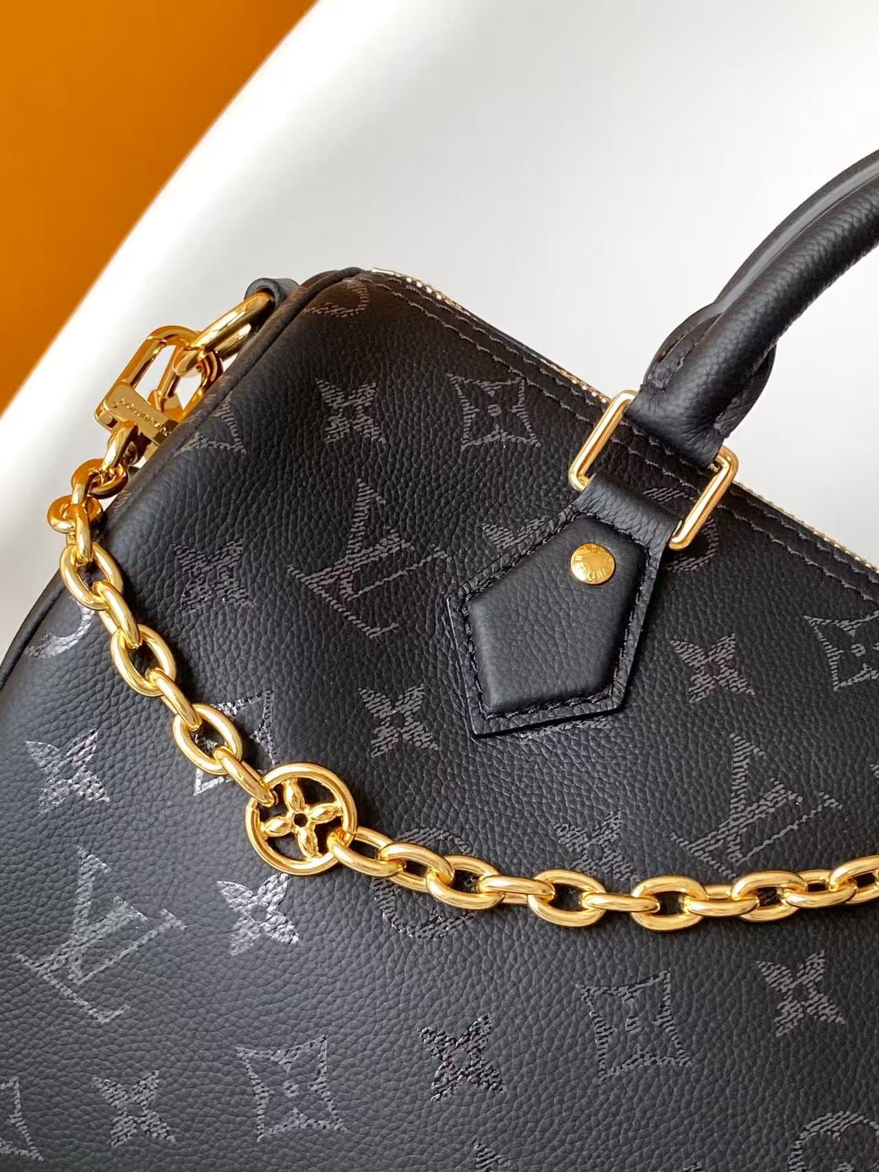 C5141 💰 Top-quality original items: Dynamic 163M26691 (brown), M26486 (black), M26690 (white). This Speedy Bandoulière 25 handbag features leather with a soft, pillow-like texture, adding a modern touch to the LV Bliss series. The classic Monogram pattern — image 6