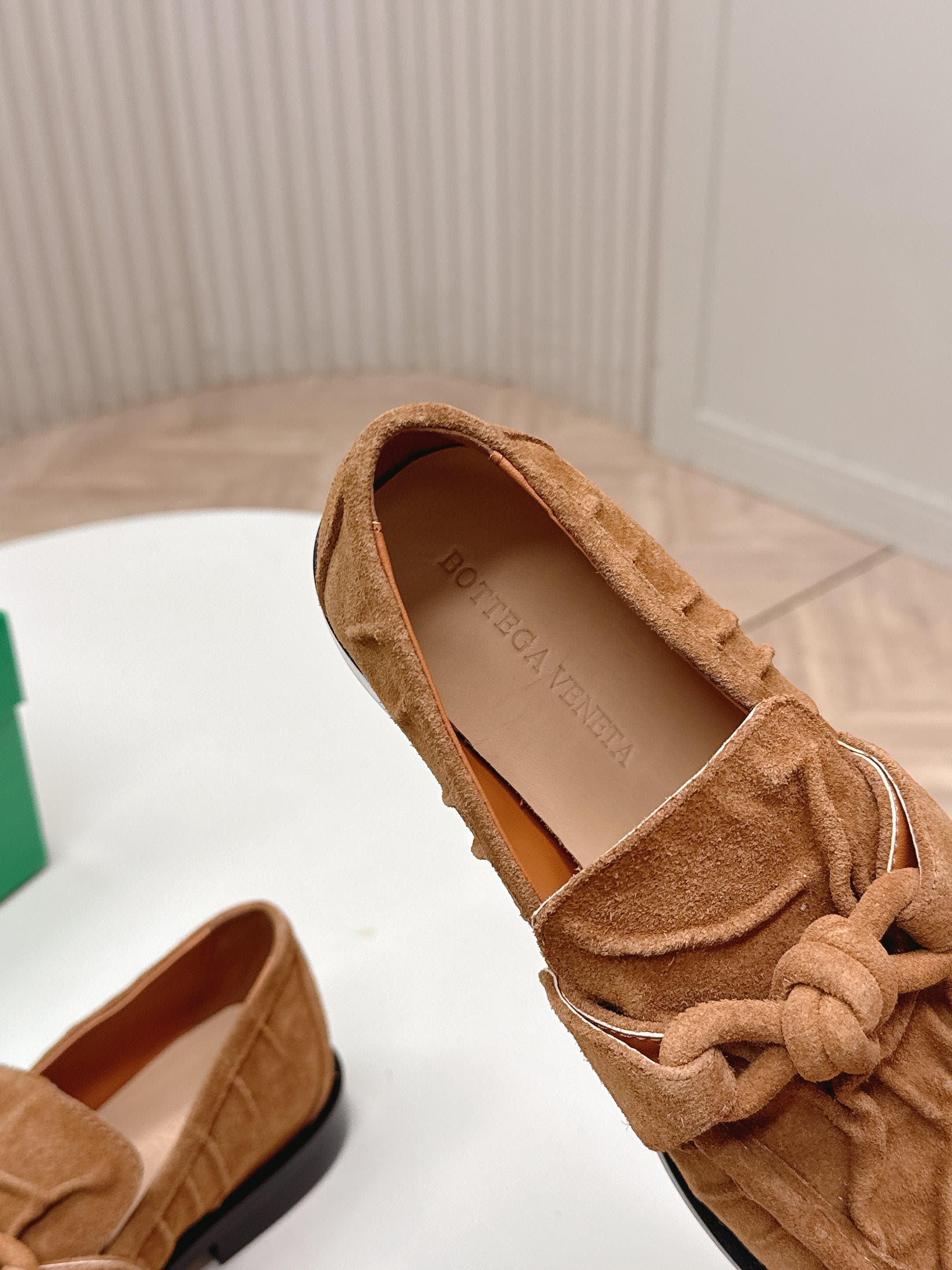 C199 High version, BV 2026 model. Traditional style, wrinkled leather, LeFort shoes with genuine leather cord decorations. BOTTEGA VENET women’s Astaire LeFort single shoe — image 8