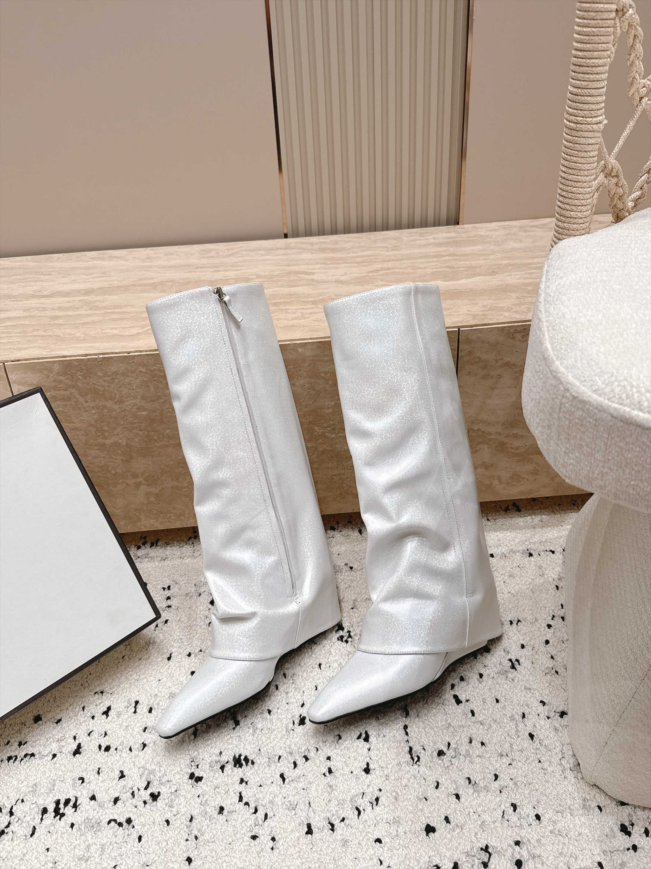 D8687 1couhe Niche trendy brand 26/vs Autumn new model shoes series… Square toe, thick heel trousers boots — image 4