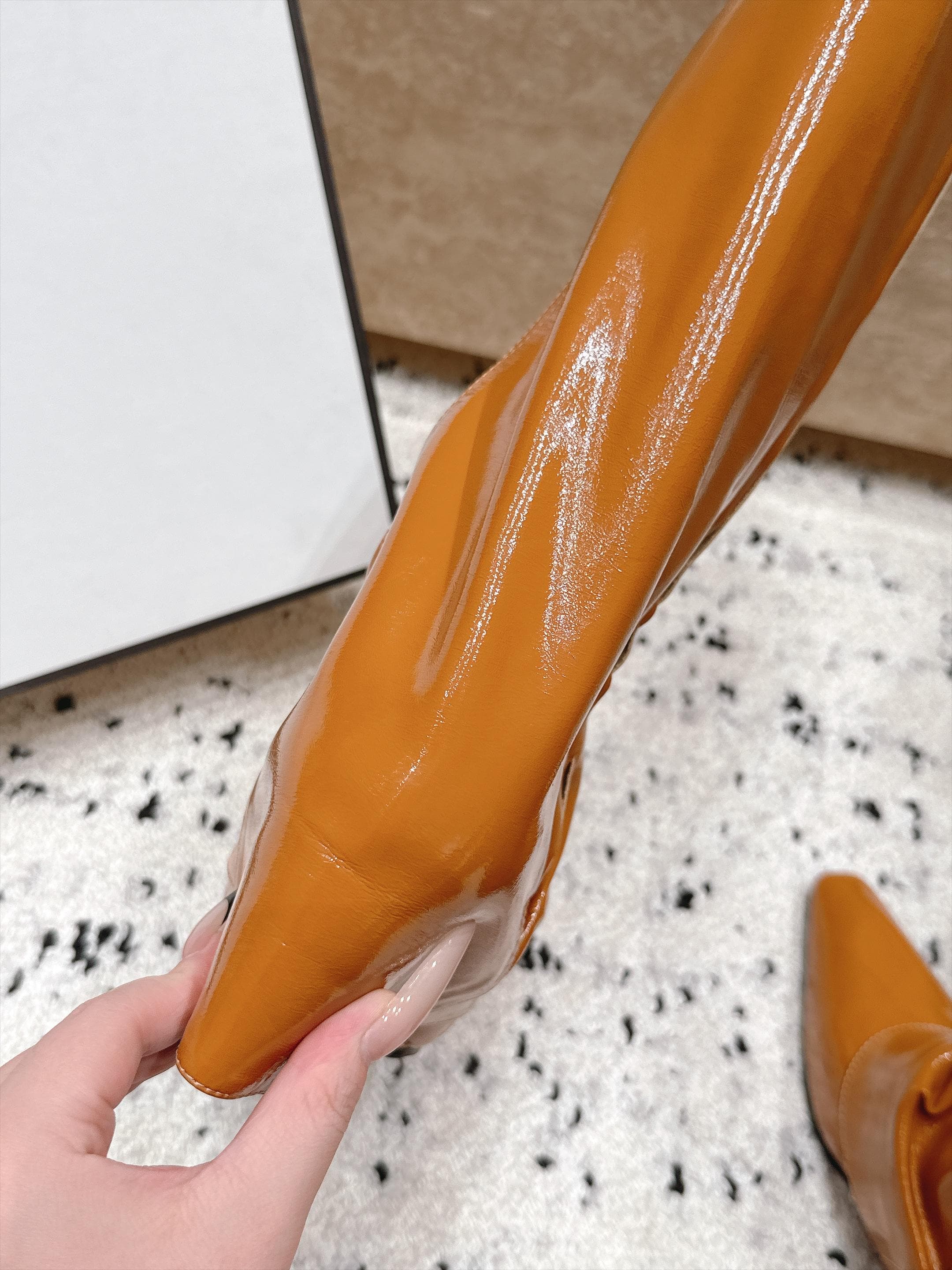 D8681 1couhe Niche trendy brand 26/vs Autumn new model shoes collection… Square toe, thick heel pants shoes — image 4