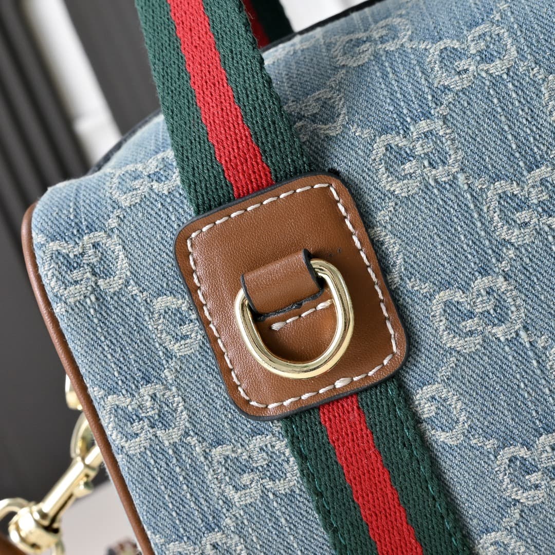 C3892 [Factory Direct Sale] Upgraded version. Inspired by Gucci’s iconic travel bag design, the brand has introduced the Mini GG handbag. This handbag is made from soft GG monogram fabric, with web straps and detachable shoulder straps. It reimagines the  — image 6