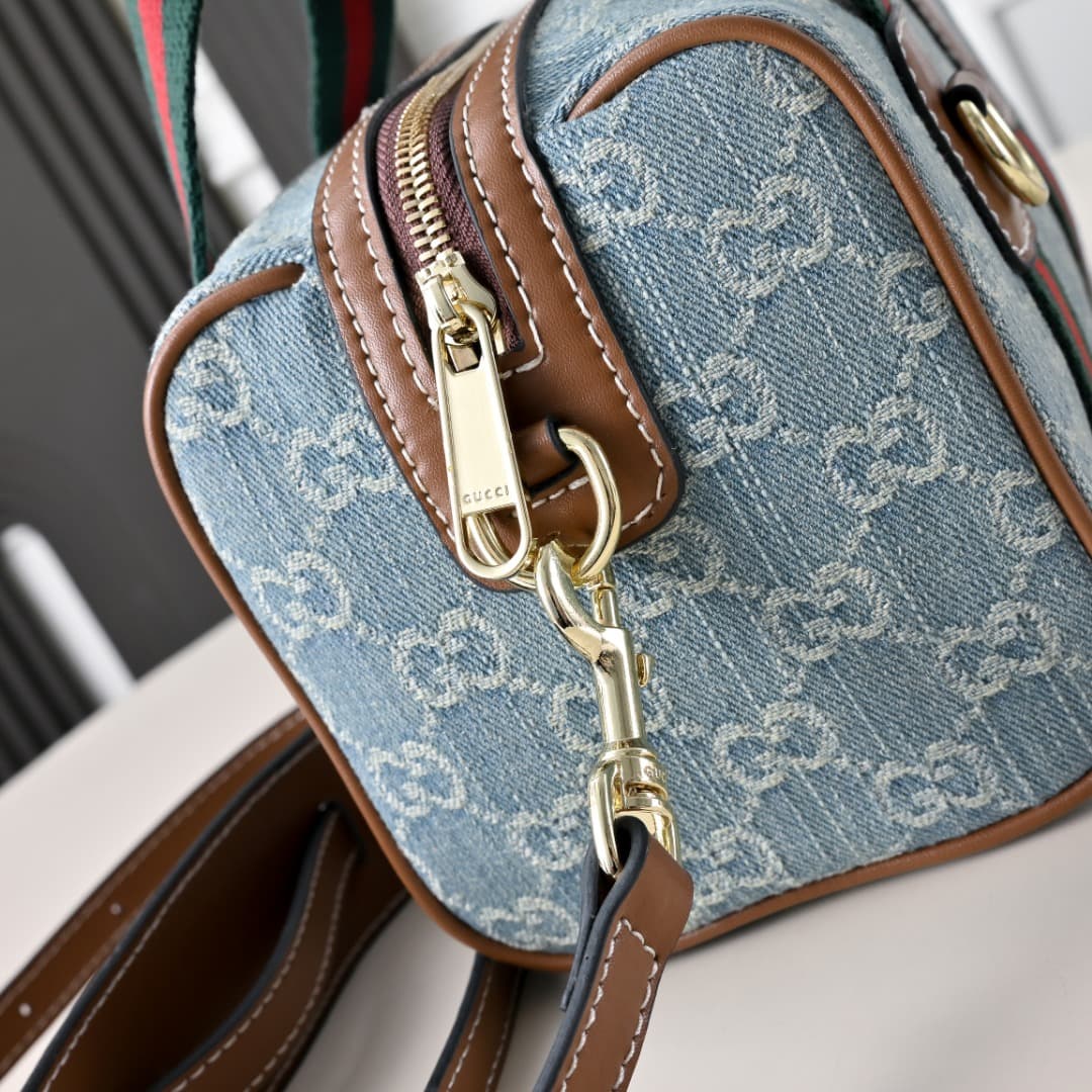 C3892 [Factory Direct Sale] Upgraded version. Inspired by Gucci’s iconic travel bag design, the brand has introduced the Mini GG handbag. This handbag is made from soft GG monogram fabric, with web straps and detachable shoulder straps. It reimagines the  — image 7