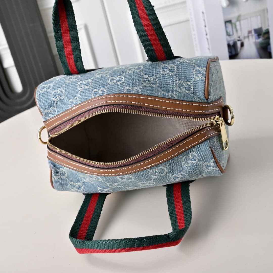 C3892 [Factory Direct Sale] Upgraded version. Inspired by Gucci’s iconic travel bag design, the brand has introduced the Mini GG handbag. This handbag is made from soft GG monogram fabric, with web straps and detachable shoulder straps. It reimagines the  — image 8
