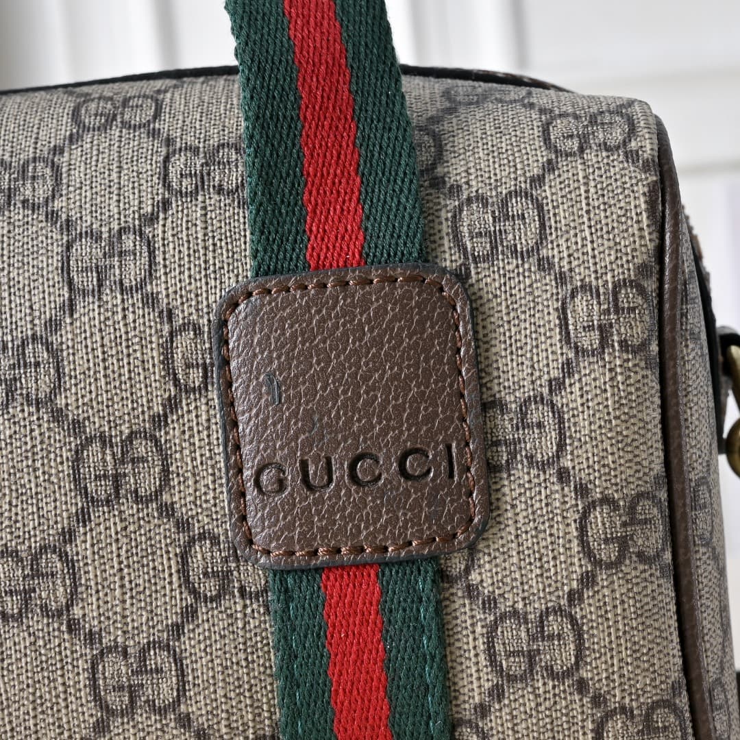 C3891 [Factory Direct Sale] Upgraded version. Inspired by Gucci’s iconic travel bag design, the brand has introduced the Mini GG handbag. This handbag is made from soft GG monogram canvas, and features Web straps for the handle as well as a detachable sho — image 6