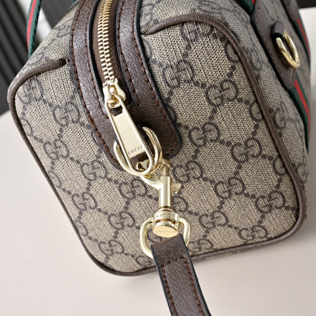 C3891 [Factory Direct Sale] Upgraded version. Inspired by Gucci’s iconic travel bag design, the brand has introduced the Mini GG handbag. This handbag is made from soft GG monogram canvas, and features Web straps for the handle as well as a detachable sho — image 8