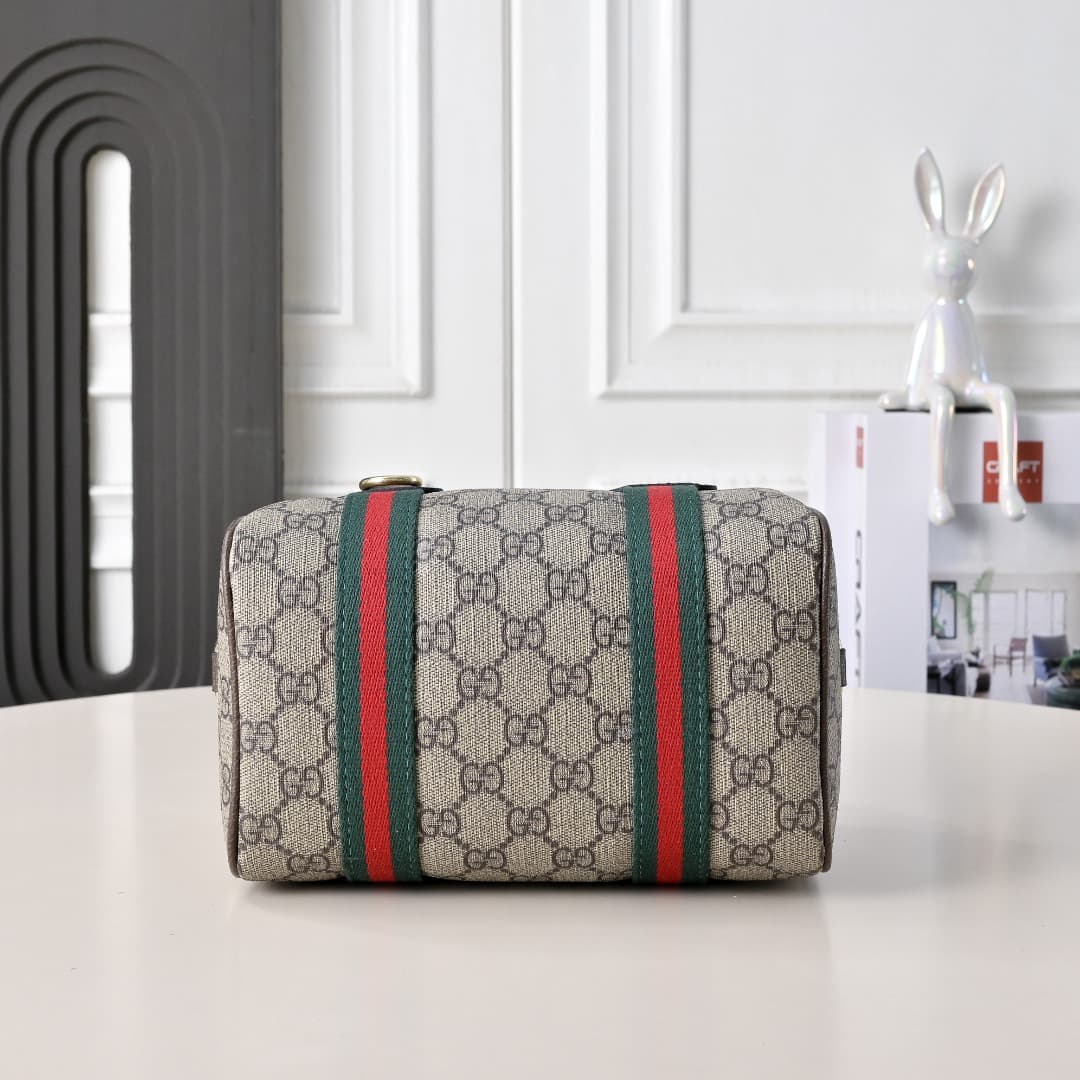 C3891 [Factory Direct Sale] Upgraded version. Inspired by Gucci’s iconic travel bag design, the brand has introduced the Mini GG handbag. This handbag is made from soft GG monogram canvas, and features Web straps for the handle as well as a detachable sho — image 4