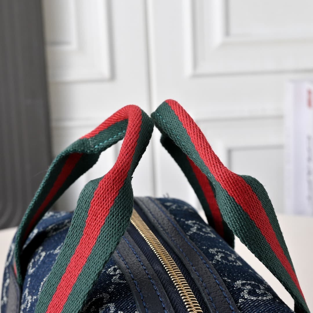 C3889 [Factory Direct Sale] Upgraded version. Inspired by Gucci’s iconic travel bag design, the brand has introduced the Mini GG handbag. This handbag is made from soft GG monogram cotton fabric, with web straps on the handles and a detachable shoulder st — image 8