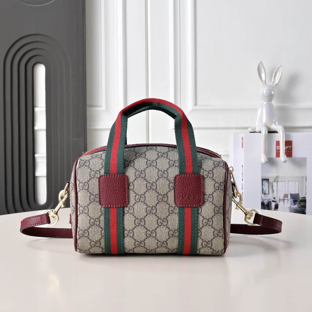 C3888 [Factory Direct Sale] Upgraded version. Inspired by the iconic travel bag silhouette of Gucci, the brand has introduced the Mini GG handbag. This handbag is made from soft GG lettering denim fabric, and features a Web strap handle and detachable sho — image 2