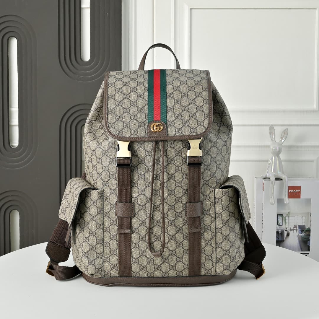C3886 [Exclusive Background] Real-life photos, original upgraded version 🔥 Ophidia collection large shoulder bag. This collection combines craftsmanship with a classic silhouette and new features. It is made from soft-textured fabric. The bag features a G — image 1