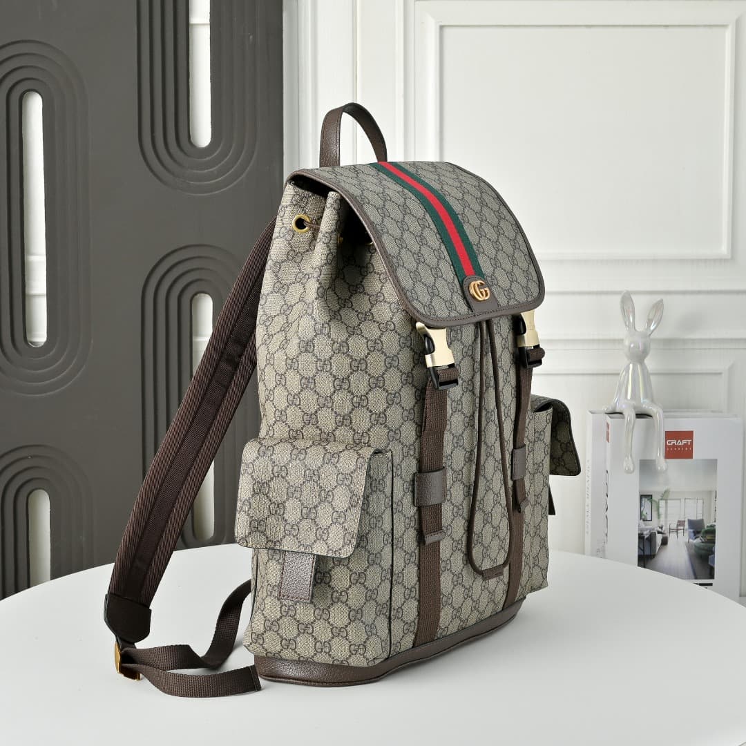 C3886 [Exclusive Background] Real-life photos, original upgraded version 🔥 Ophidia collection large shoulder bag. This collection combines craftsmanship with a classic silhouette and new features. It is made from soft-textured fabric. The bag features a G — image 3
