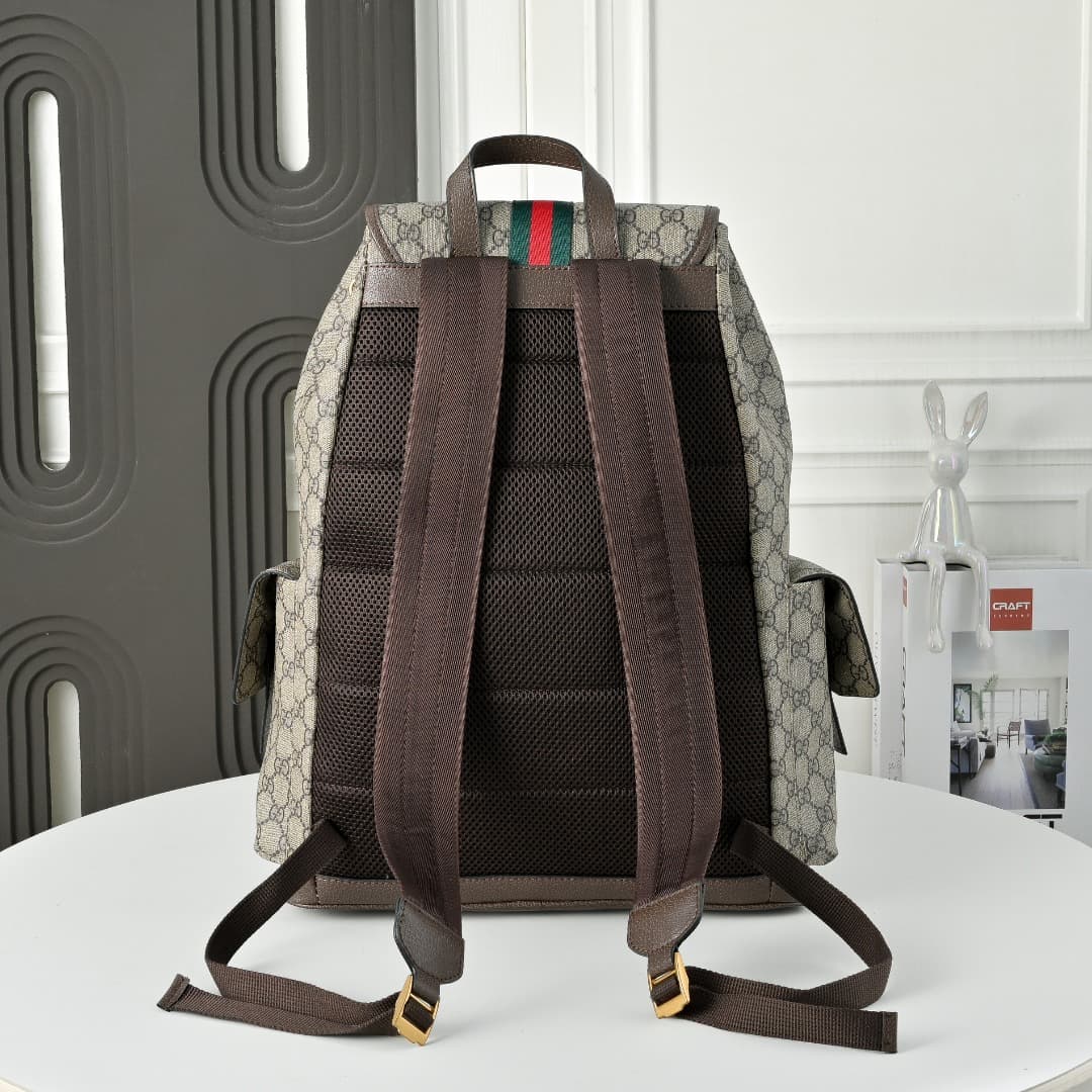C3886 [Exclusive Background] Real-life photos, original upgraded version 🔥 Ophidia collection large shoulder bag. This collection combines craftsmanship with a classic silhouette and new features. It is made from soft-textured fabric. The bag features a G — image 2