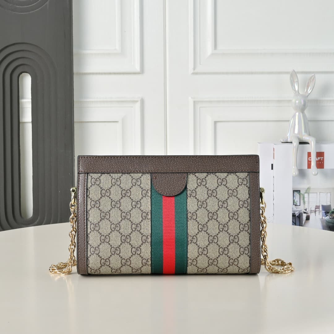 C3973 [Exclusive Background] Real photos of the product; original version upgraded 🔥 Ophidia collection with embroidered ribbed stripes, highlighting a vintage/retro design. The style has a structured look, securely closed with magnetic buttons, with leat — image 3