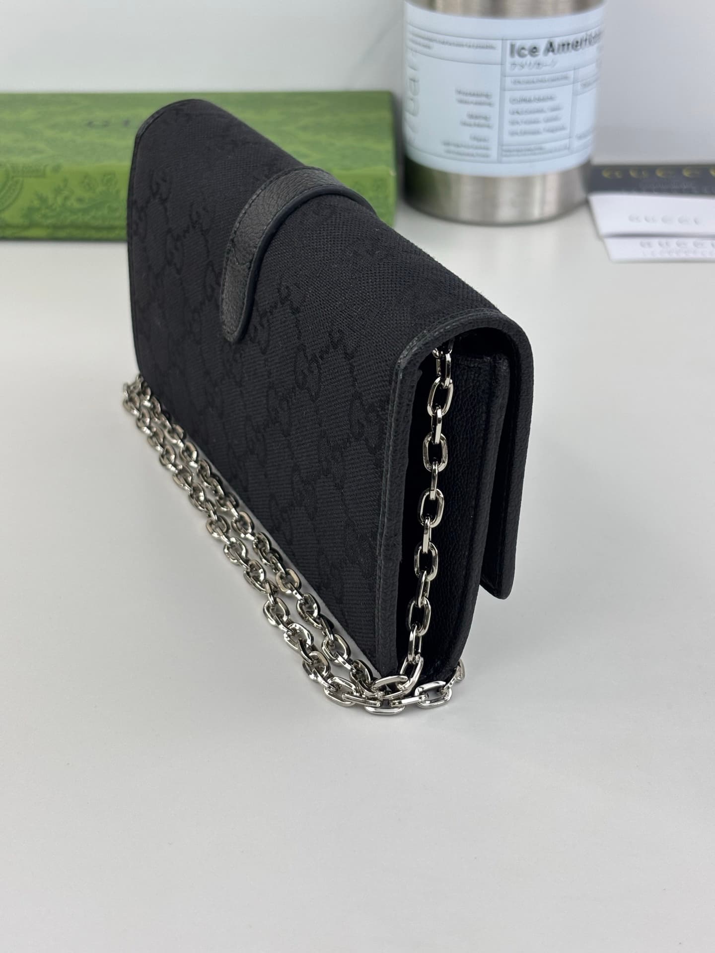 C3952 90GUCCl2026 The  collection/series has just been launched. The new compact leather design pays tribute to the Jackie 1961 series with a modern aesthetic. This handbag is crafted from lightweight yet structured GG canvas, featuring piston closures an — image 3
