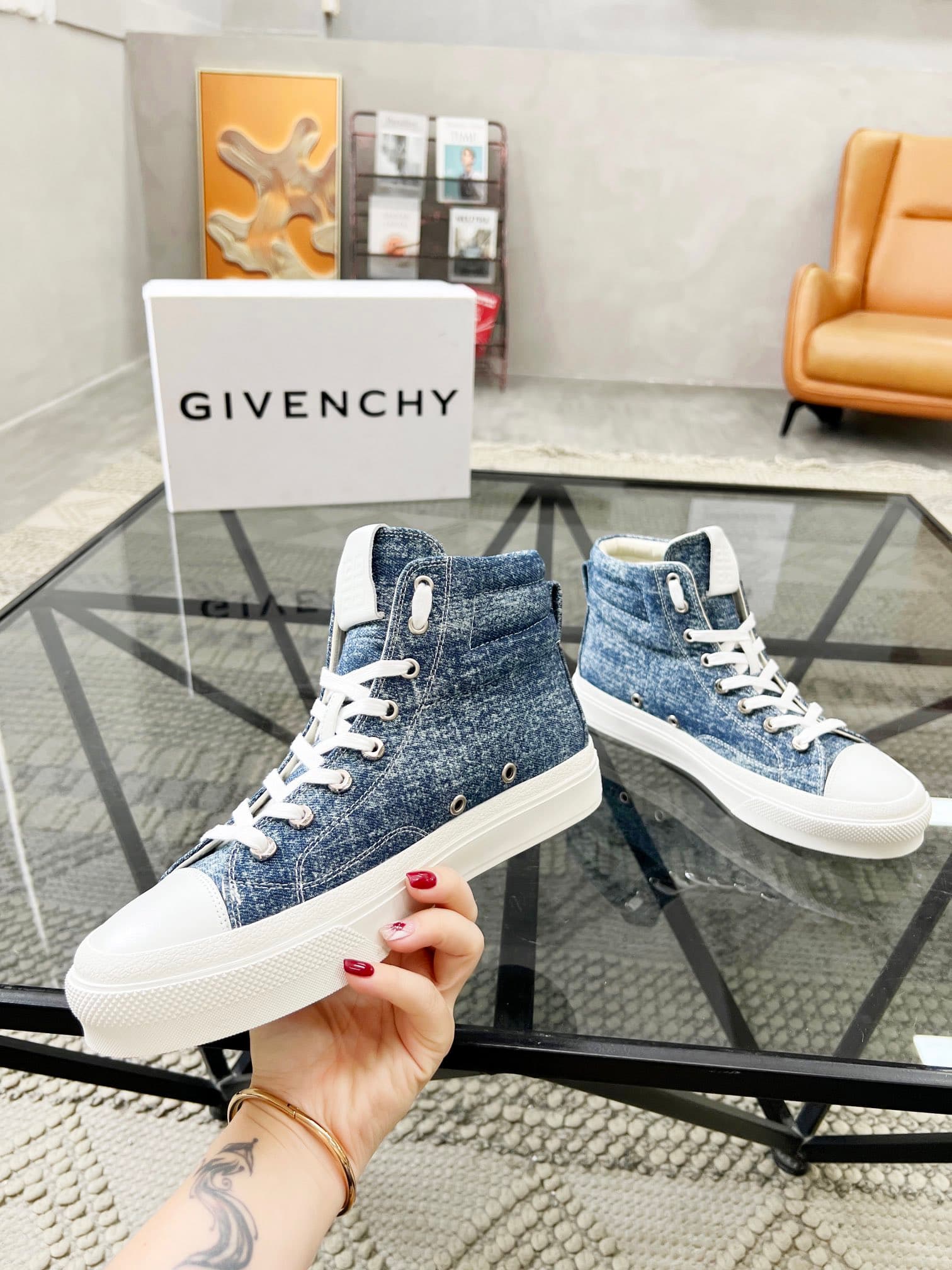 D3 real 💰  J  🔍 Top purchasing agents 🇮🇹 Ji Pao Street Couple 👫 New high top boots are coming, a super popular sports hot item in the counter. The original factory is equipped with Italian imported cowhide and fabric, with a classic appearance and a new s — image 4