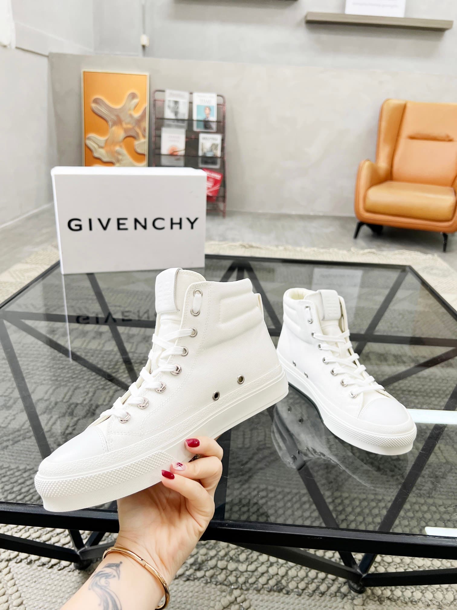 D5 real 💰  J  🔍 Top purchasing agents 🇮🇹 Ji Pao Street Couple 👫 New high top boots are coming, a super popular sports hot item in the counter. The original factory is equipped with Italian imported cowhide and fabric, with a classic appearance and a new s — image 4