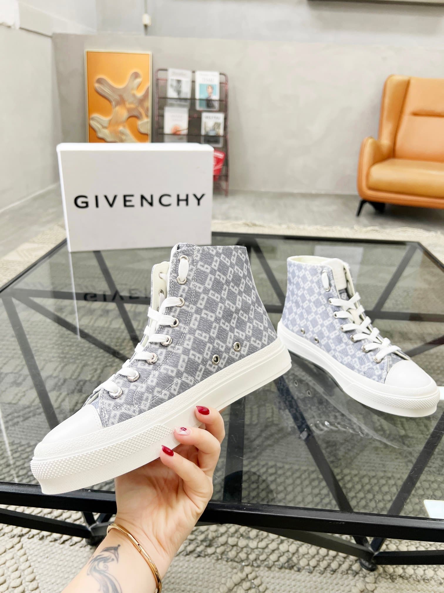 D7 real 💰  J  🔍 Top purchasing agents 🇮🇹 Ji Pao Street Couple 👫 New high top boots are coming, a super popular sports hot item in the counter. The original factory is equipped with Italian imported cowhide and fabric, with a classic appearance and a new s — image 4