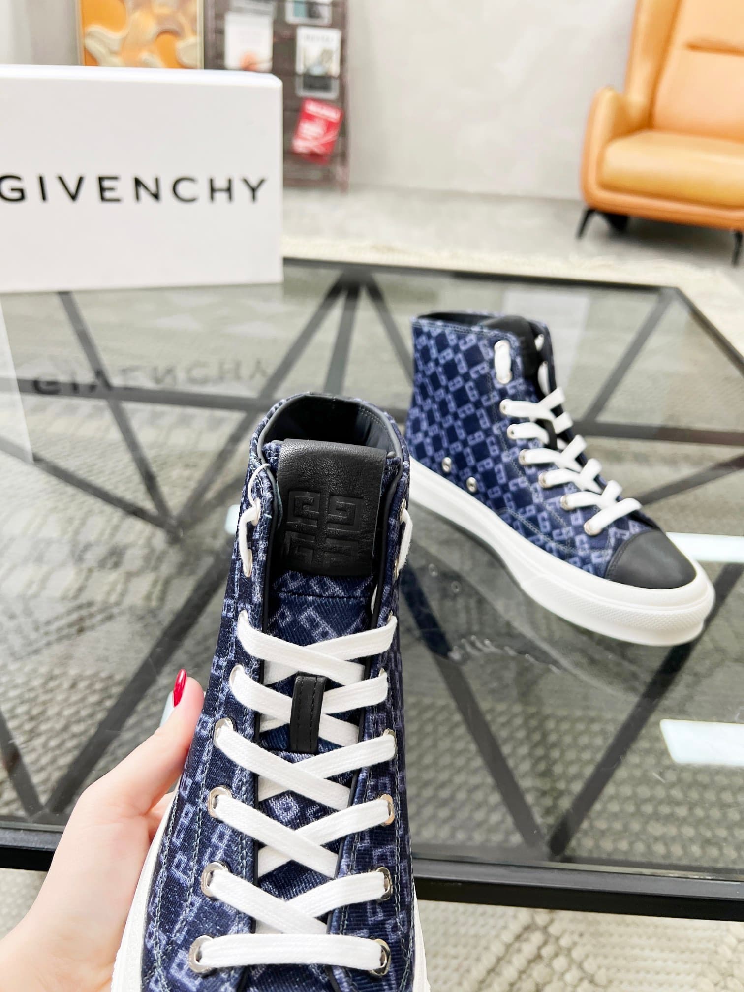 D8 real 💰  J  🔍 Top purchasing agents 🇮🇹 Ji Pao Street Couple 👫 New high top boots are coming, a super popular sports hot item in the counter. The original factory is equipped with Italian imported cowhide and fabric, with a classic appearance and a new s — image 7