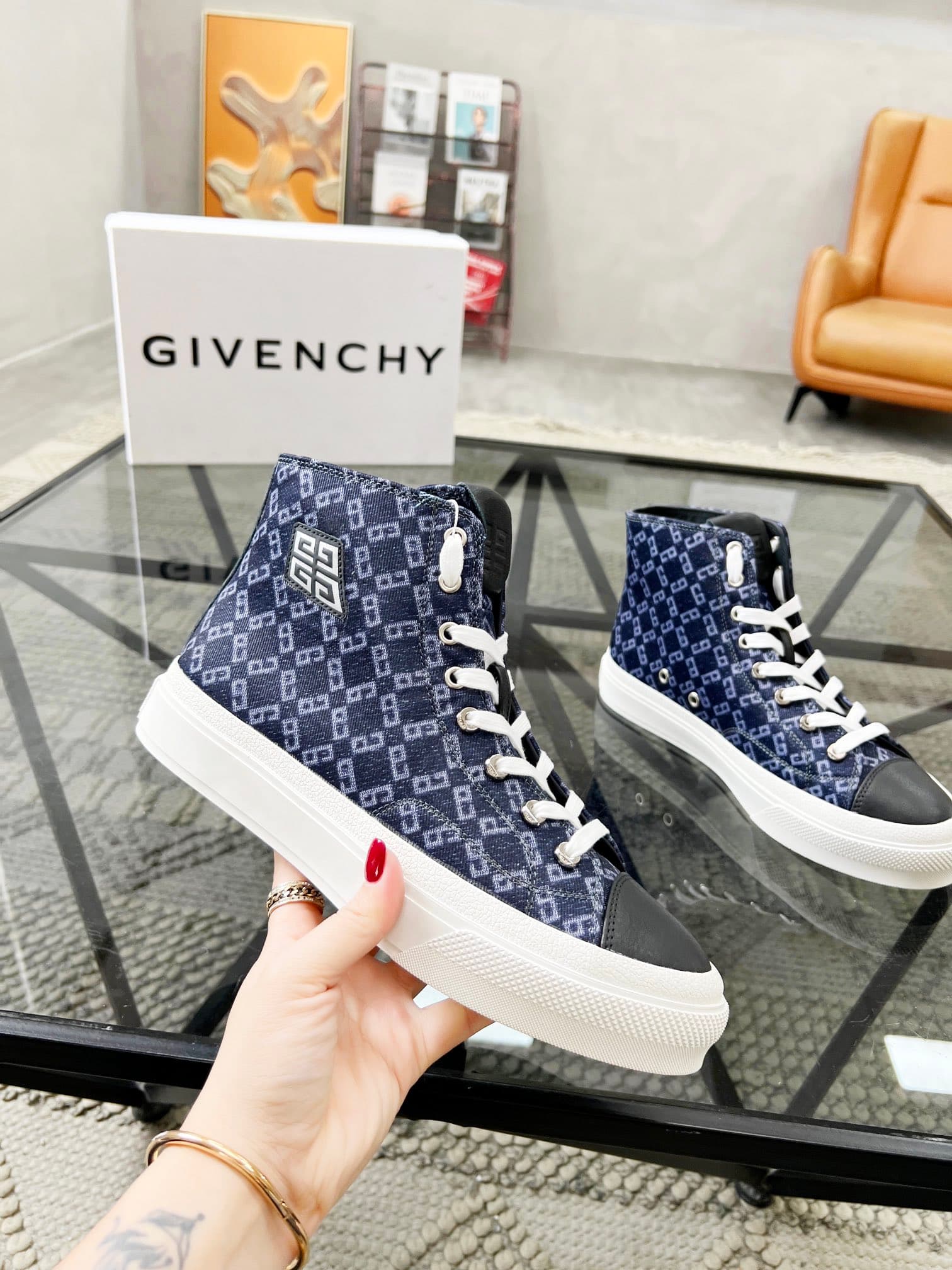 D8 real 💰  J  🔍 Top purchasing agents 🇮🇹 Ji Pao Street Couple 👫 New high top boots are coming, a super popular sports hot item in the counter. The original factory is equipped with Italian imported cowhide and fabric, with a classic appearance and a new s — image 5