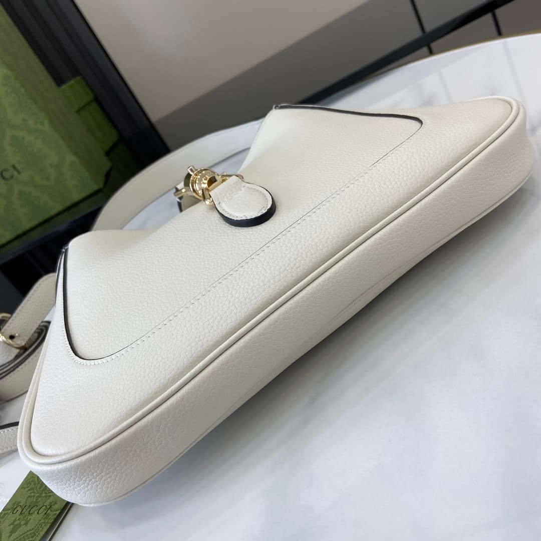 C4059 ‼️【New Product】2024 Autumn-Winter Collection: A Fresh Interpretation of Gucci Jackie. The 1961 series shoulder bag is made from high-quality Gucci Rosso Ancora leather. It features a new light gold-colored push-lock closure, highlighting the exquisi — image 4