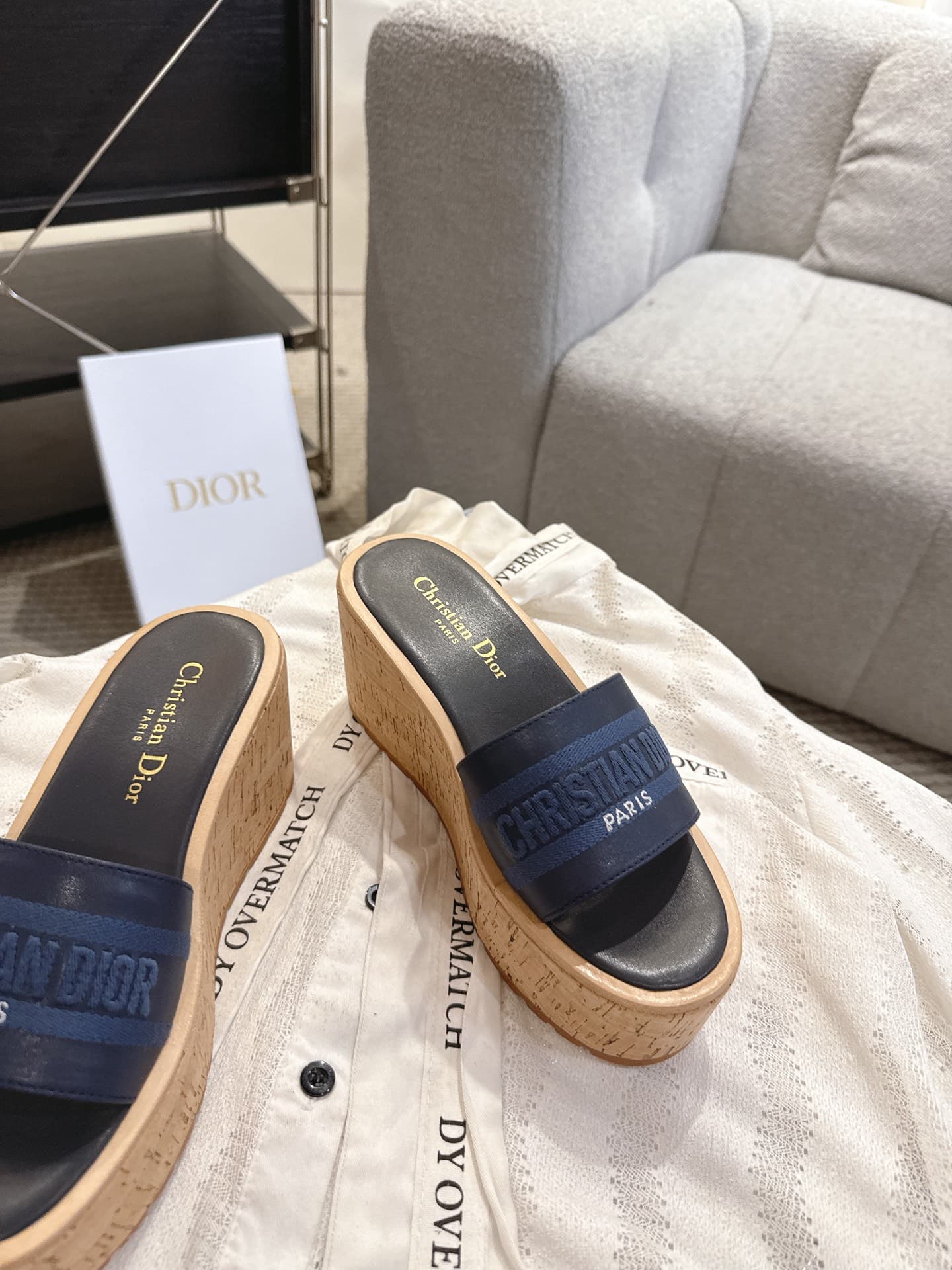 D5982 Dior Dior 2025 – New spring/summer model. Dway jelly-colored heeled women’s shoes with a CD logo embroidered in three-dimensional style, thick soles, round toe, and multi-color design. Soft slippers. — image 5