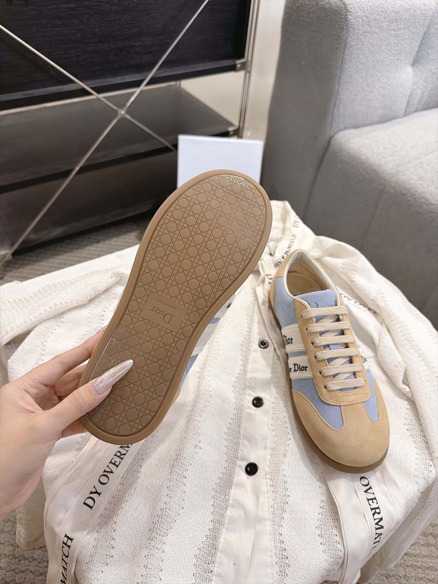 D5868 Vintage/retro Dior Ribbon lace embroidered sneakers, retro Schuhe — image 8
