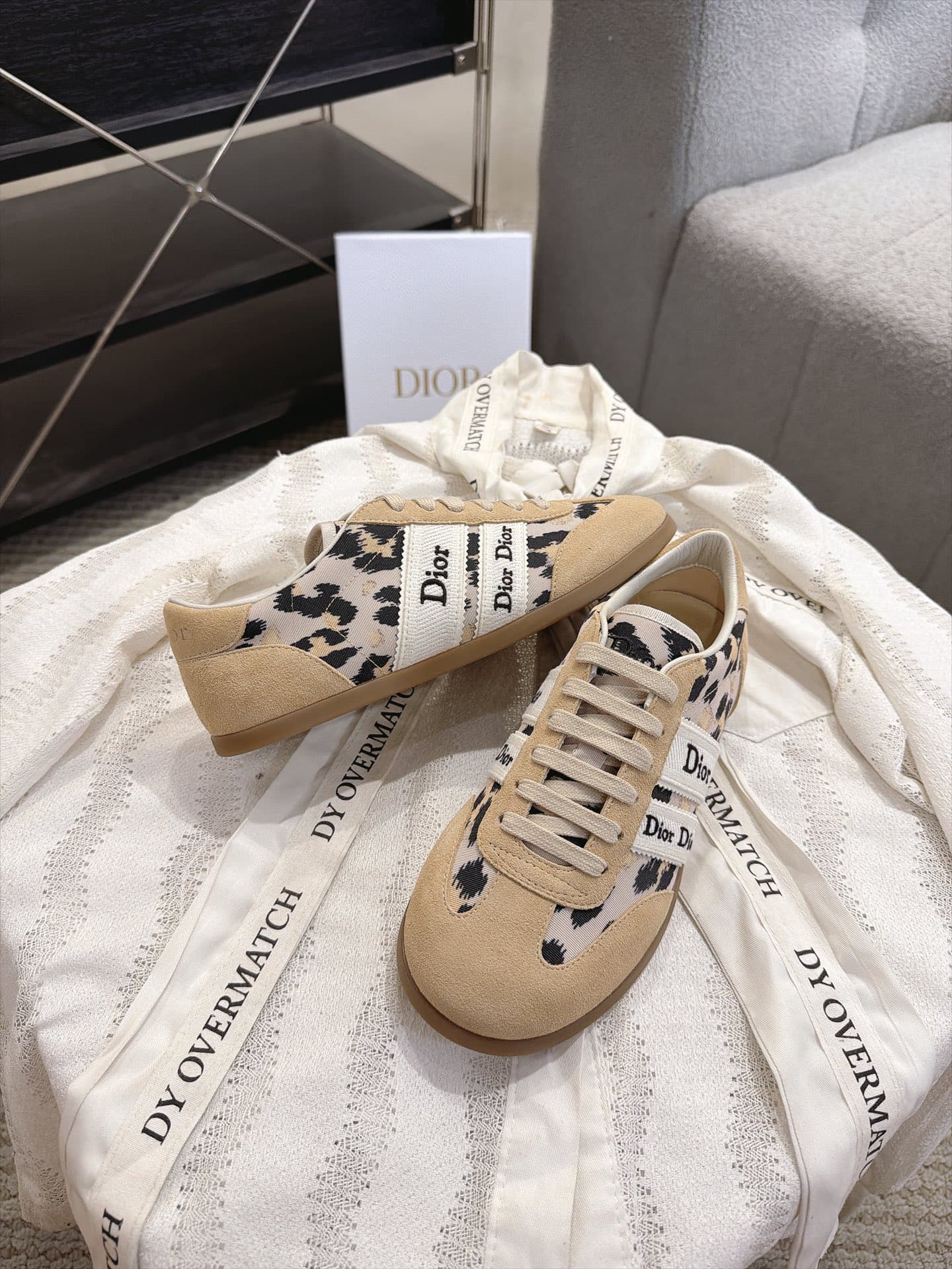 D5866 Vintage/retro Dior Ribbon lace embroidered sneakers, retro Schuhe — image 7