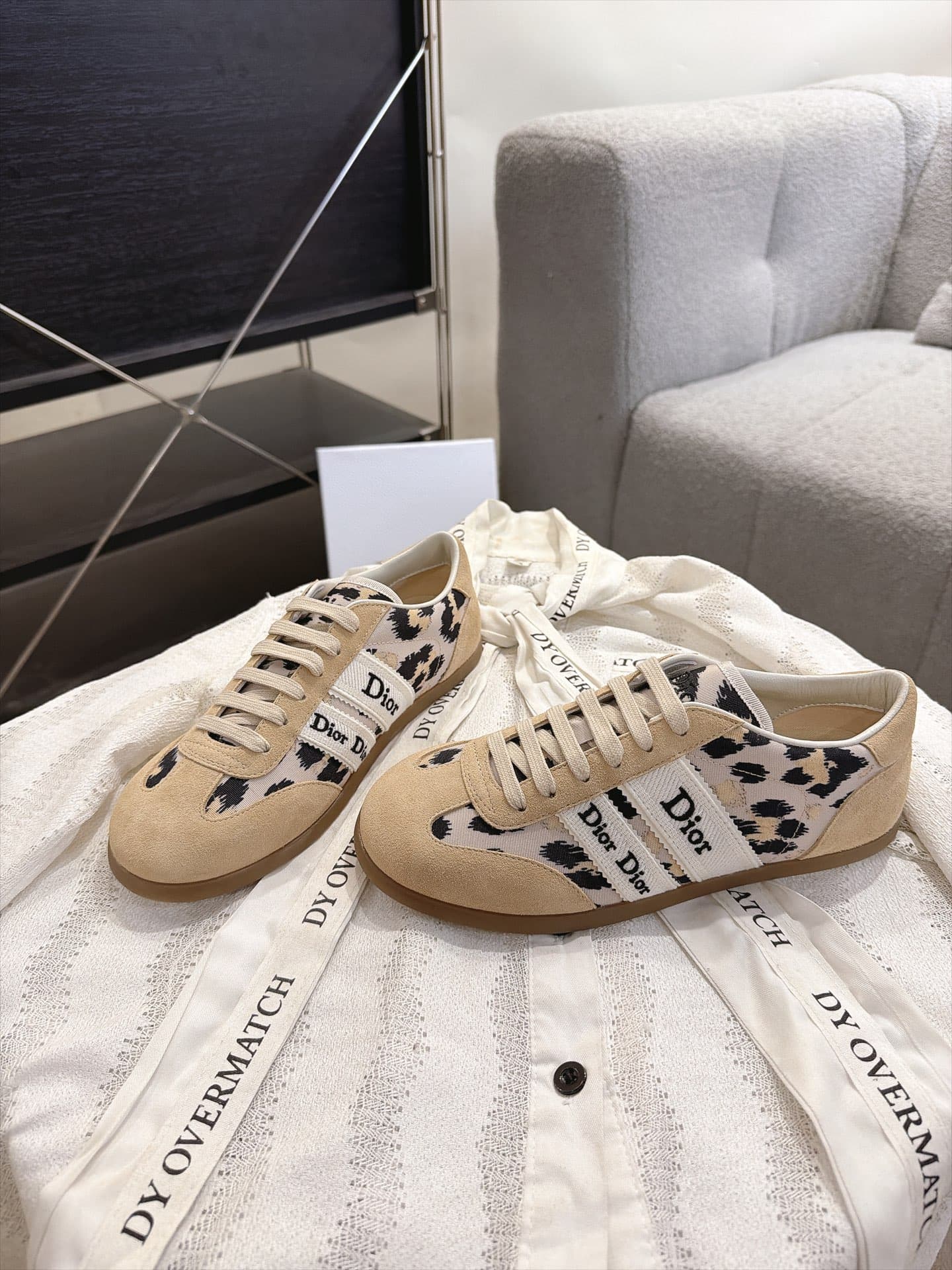 D5866 Vintage/retro Dior Ribbon lace embroidered sneakers, retro Schuhe — image 8