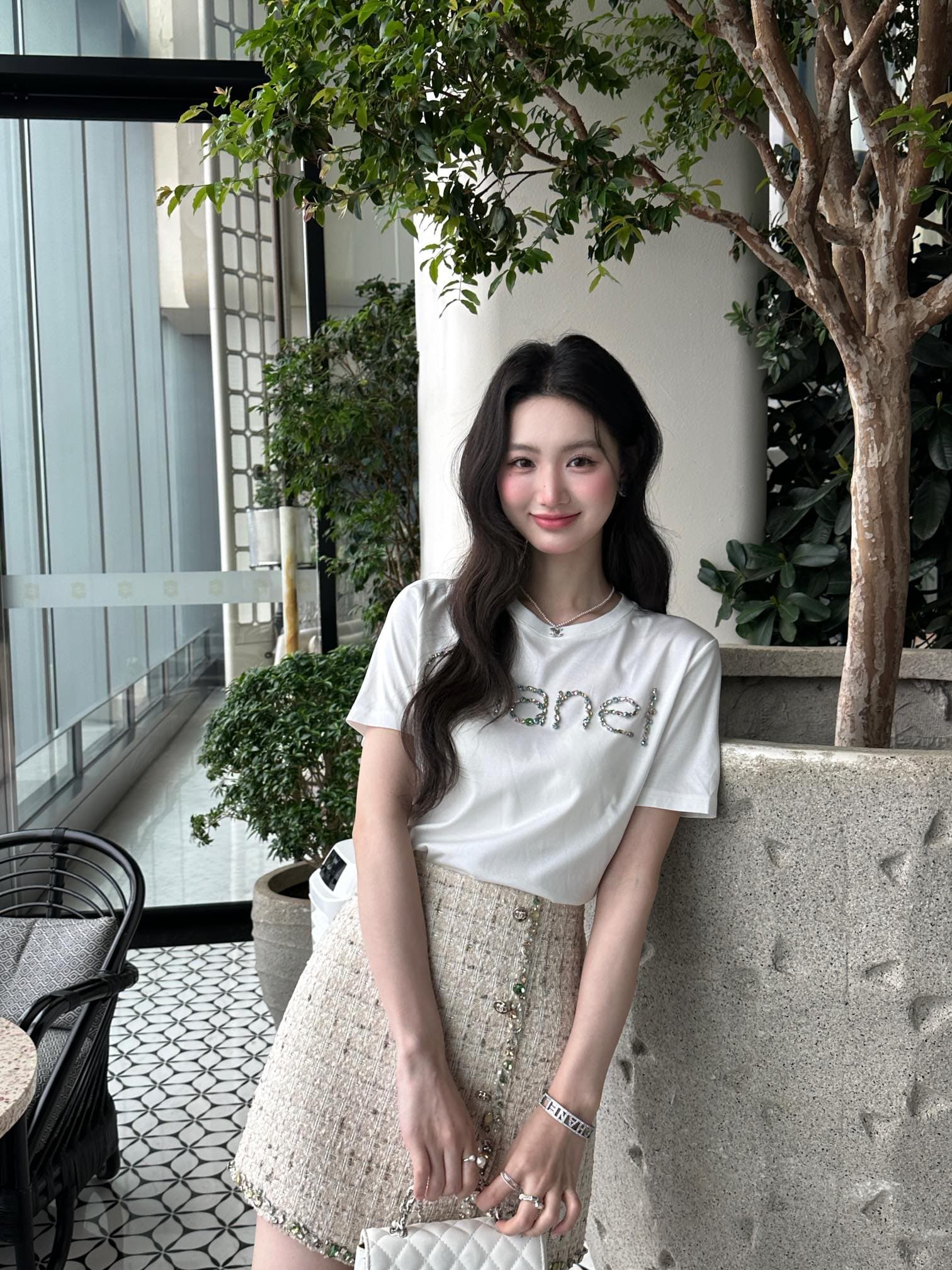 C18425 The galaxy shines 🪩chanel26 diamond short-sleeve shirt — image 8