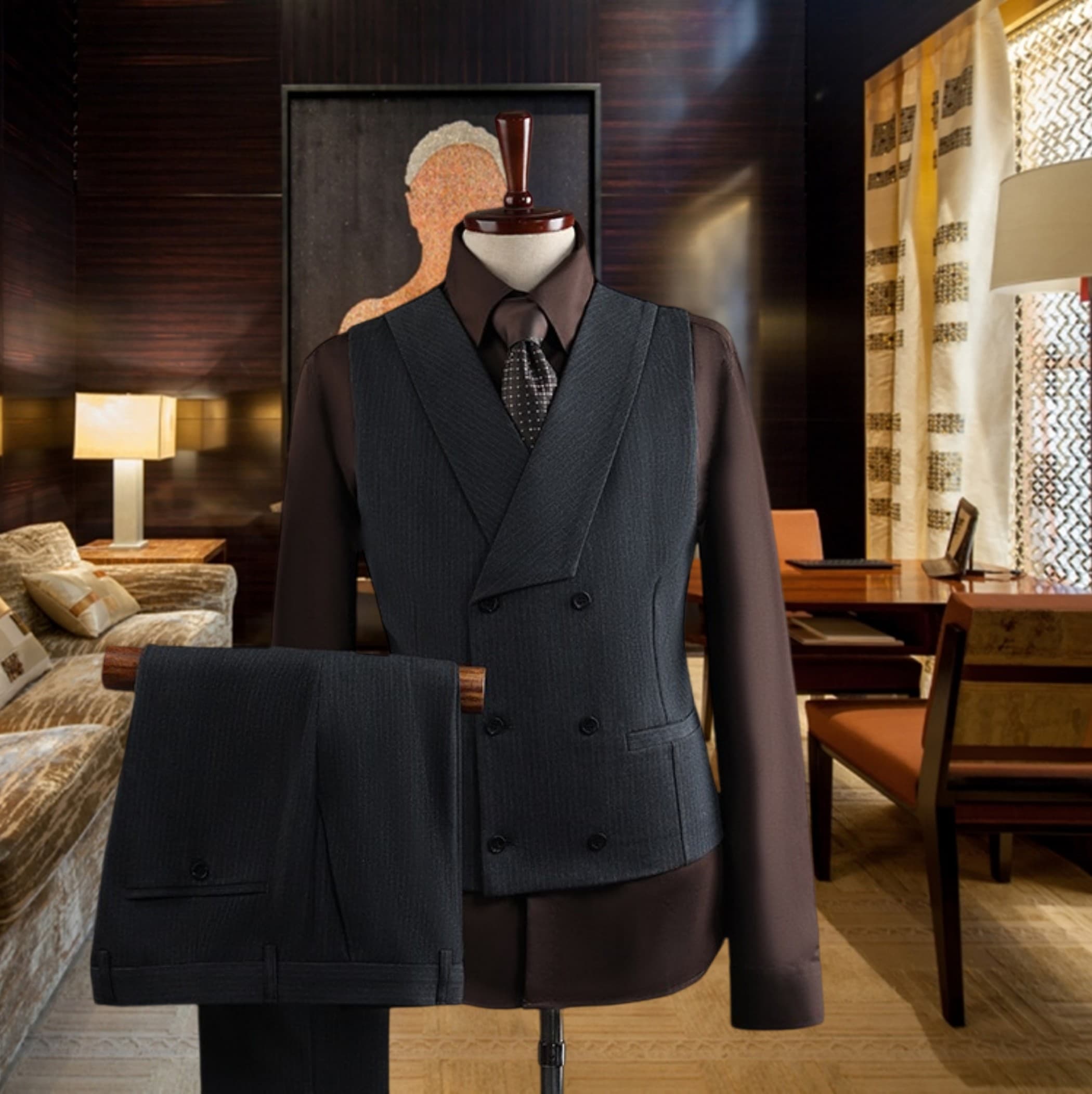 C17923 The preferred choice for business occasions! Essential formal attire for business negotiations and interviews! Wedding dresses! Highly recommended by stores! Top-selling items! 🔥 [YSL] High-end suit sets, identical to those on the official website. — image 3
