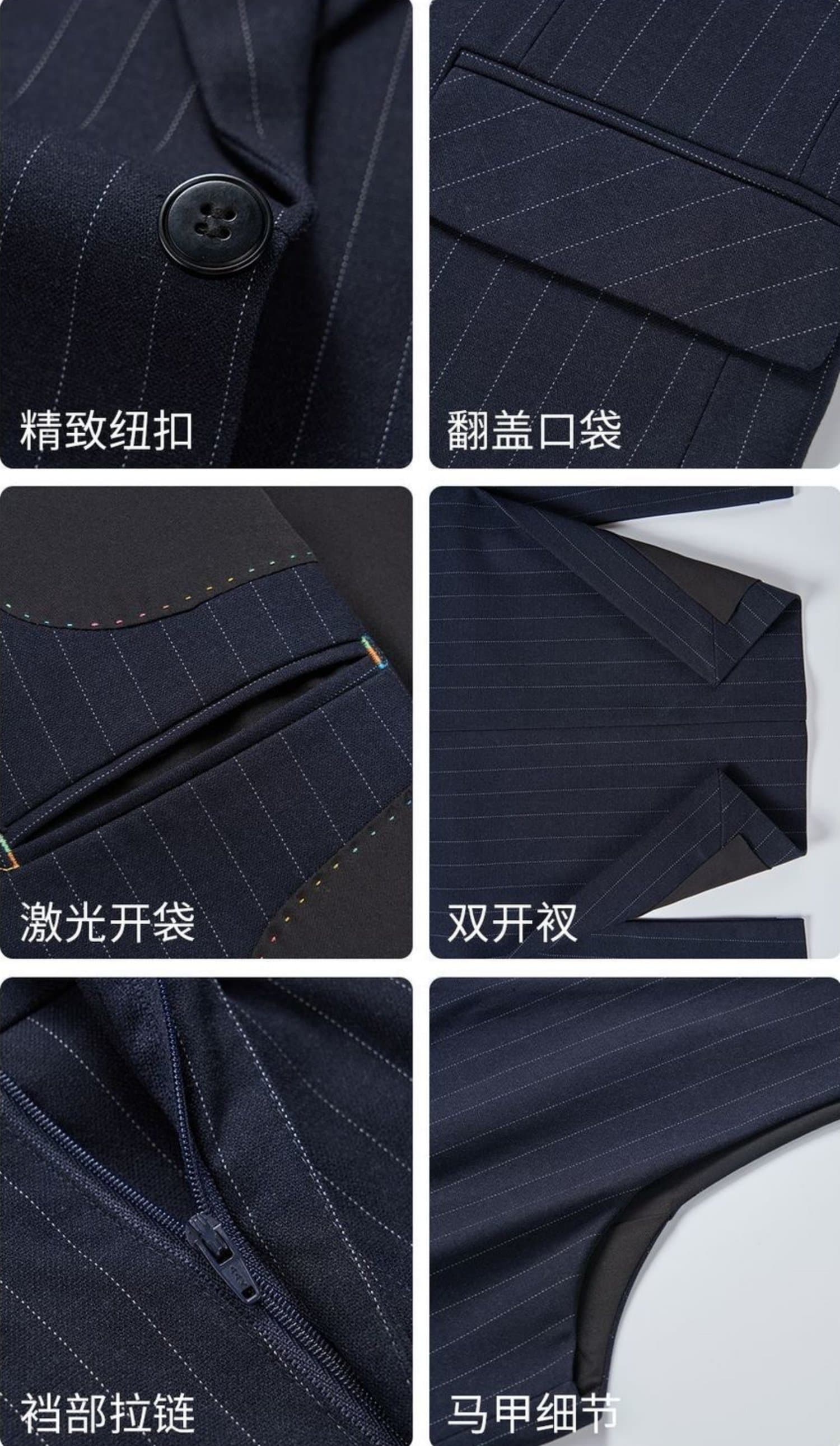 C17978 Ideal for business use! Essential formal attire for business negotiations and interviews! Wedding dresses! Recommended by stores! Top-selling products! 🔥 [Louis Vuitton LV] High-end suit sets, identical to those on the official website. Three-piece — image 8