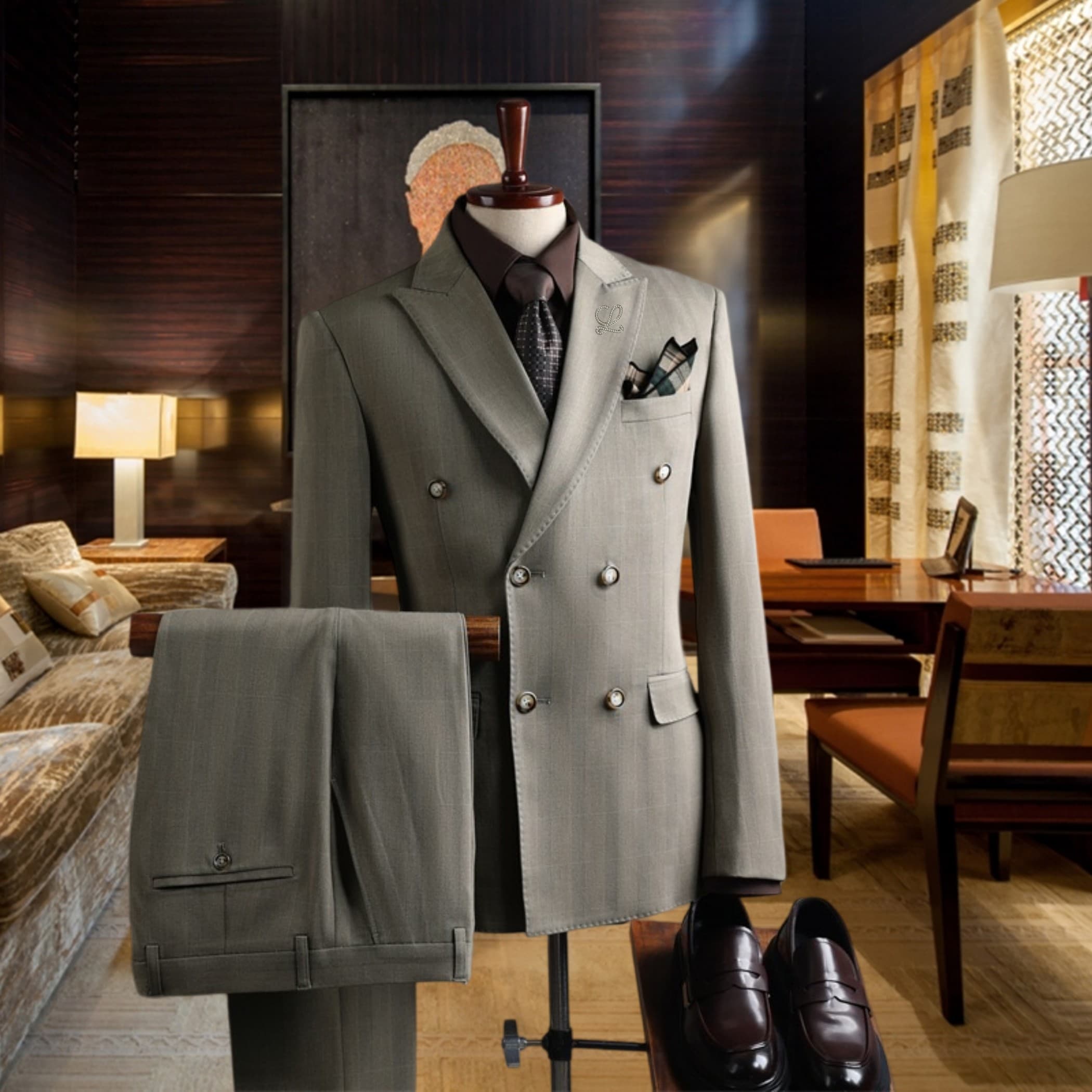C17999 The preferred choice for business occasions! Essential formal attire for business negotiations and interviews! Wedding dresses! Highly recommended by stores! Best-selling items! 🔥【LOEWE】High-end suit sets from the original collection, identical to  — image 3