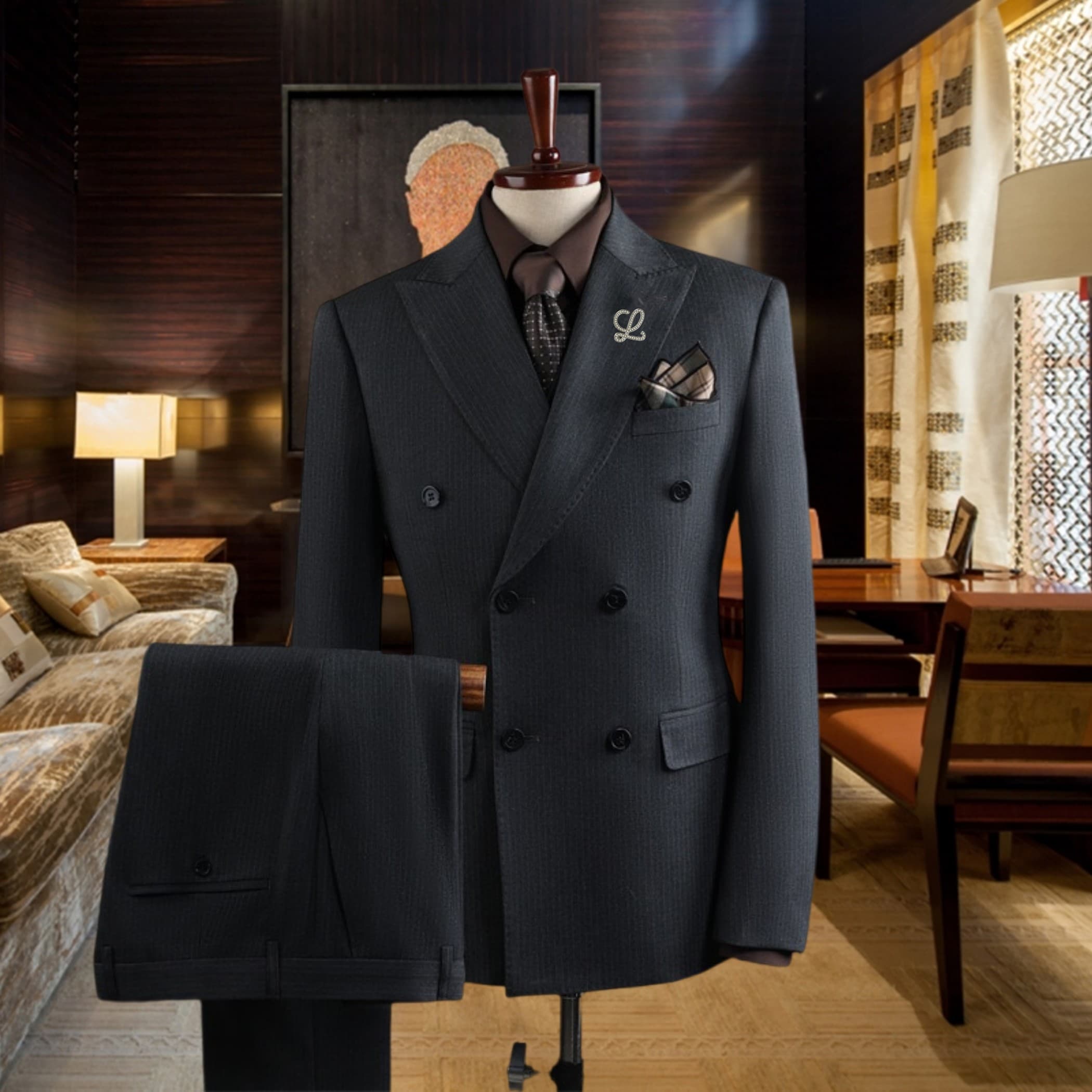 C17997 The preferred choice for business occasions! Essential formal attire for business negotiations and interviews! Wedding dresses! Highly recommended by stores! Top-selling products! 🔥 [LOEWE] High-end suit sets from the original collection, identical — image 1