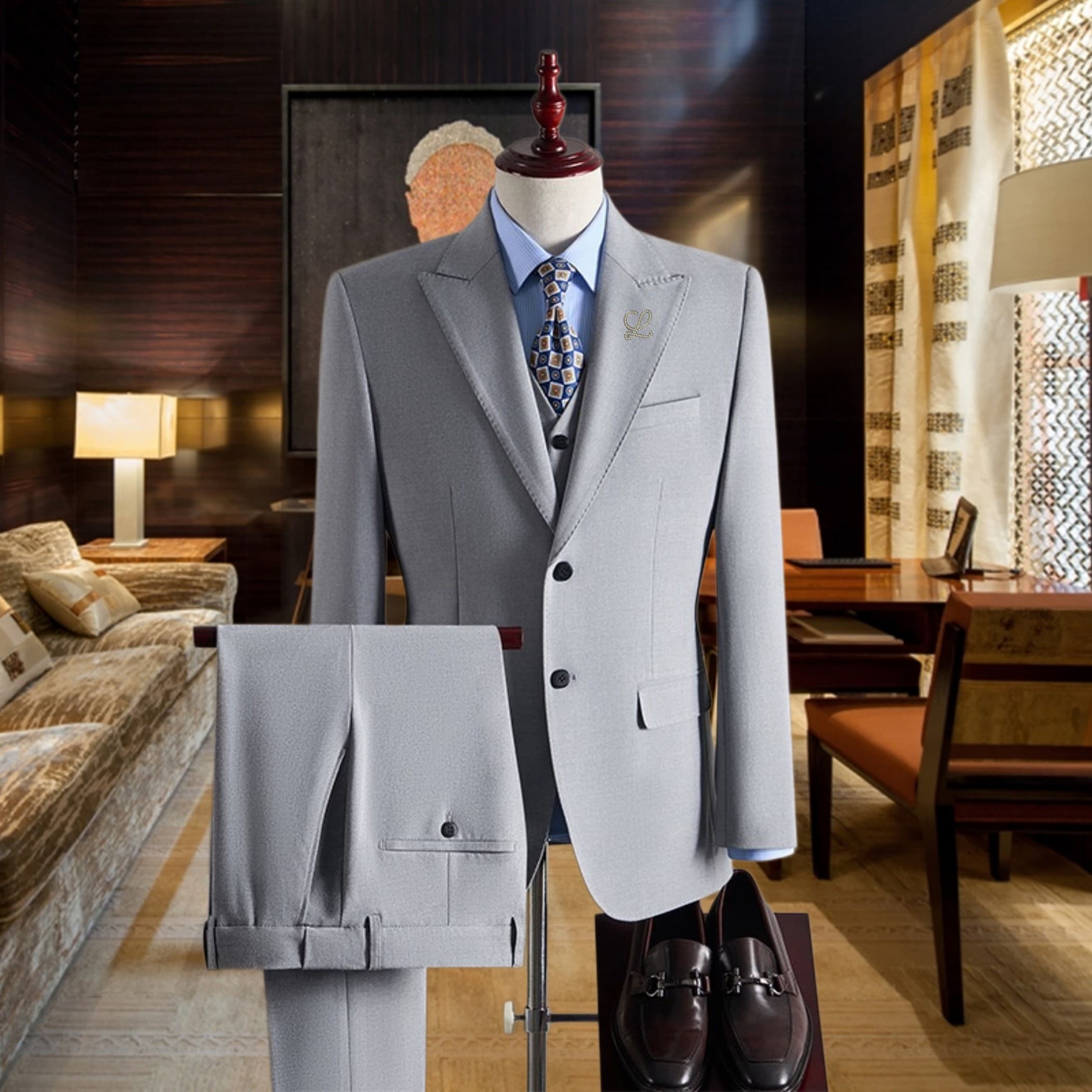 C17992 The preferred choice for business occasions! Essential formal attire for business negotiations and interviews! Wedding dresses! Recommended by stores! Top-selling products! 🔥【LOEWE】High-end suit sets from the original collection, identical to those — image 2