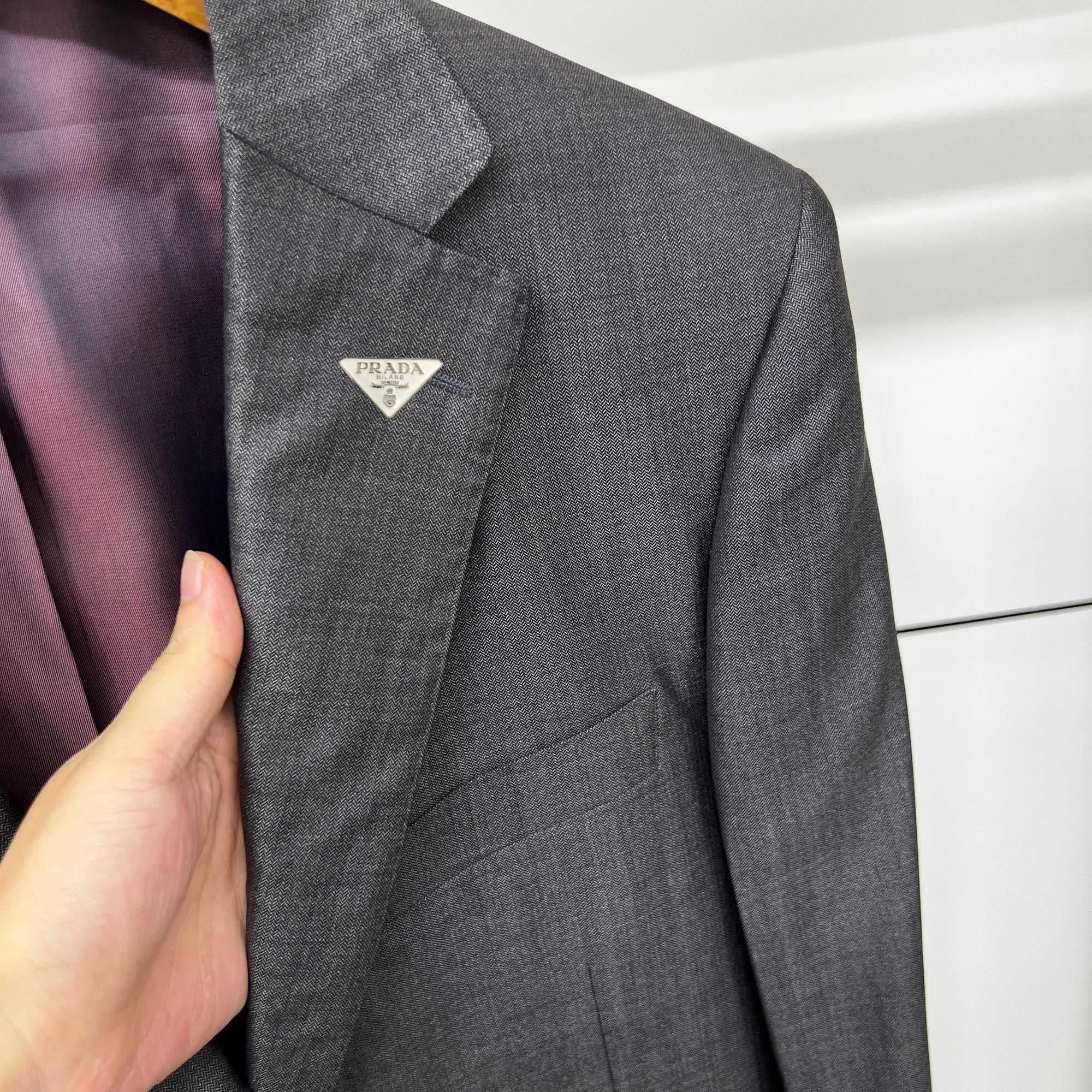 C17985 Jacket and trousers – top-quality wool fabric. Fabric composition: 54% wool, 46% silk. Highly recommended by the store! Our best-selling item! 🔥 [Prada PRADA] High-end suit set from original stock; identical to the products on the official website. — image 3