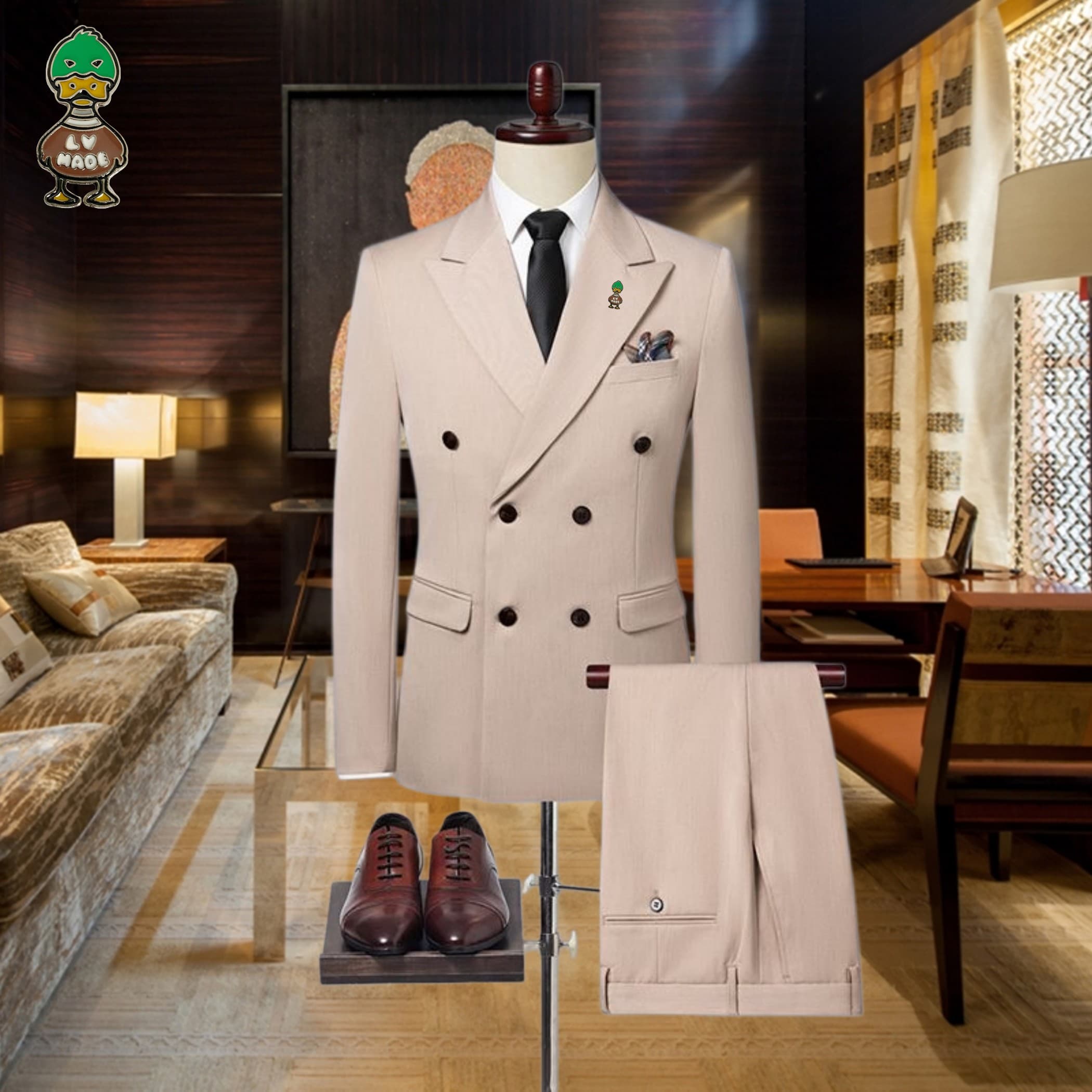 C17983 The perfect choice for business occasions! Essential formal attire for business negotiations and interviews! Wedding dresses! Recommended by stores! Top-selling items! 🔥 [Louis Vuitton LV] High-end suit sets, identical to those on the official webs — image 1