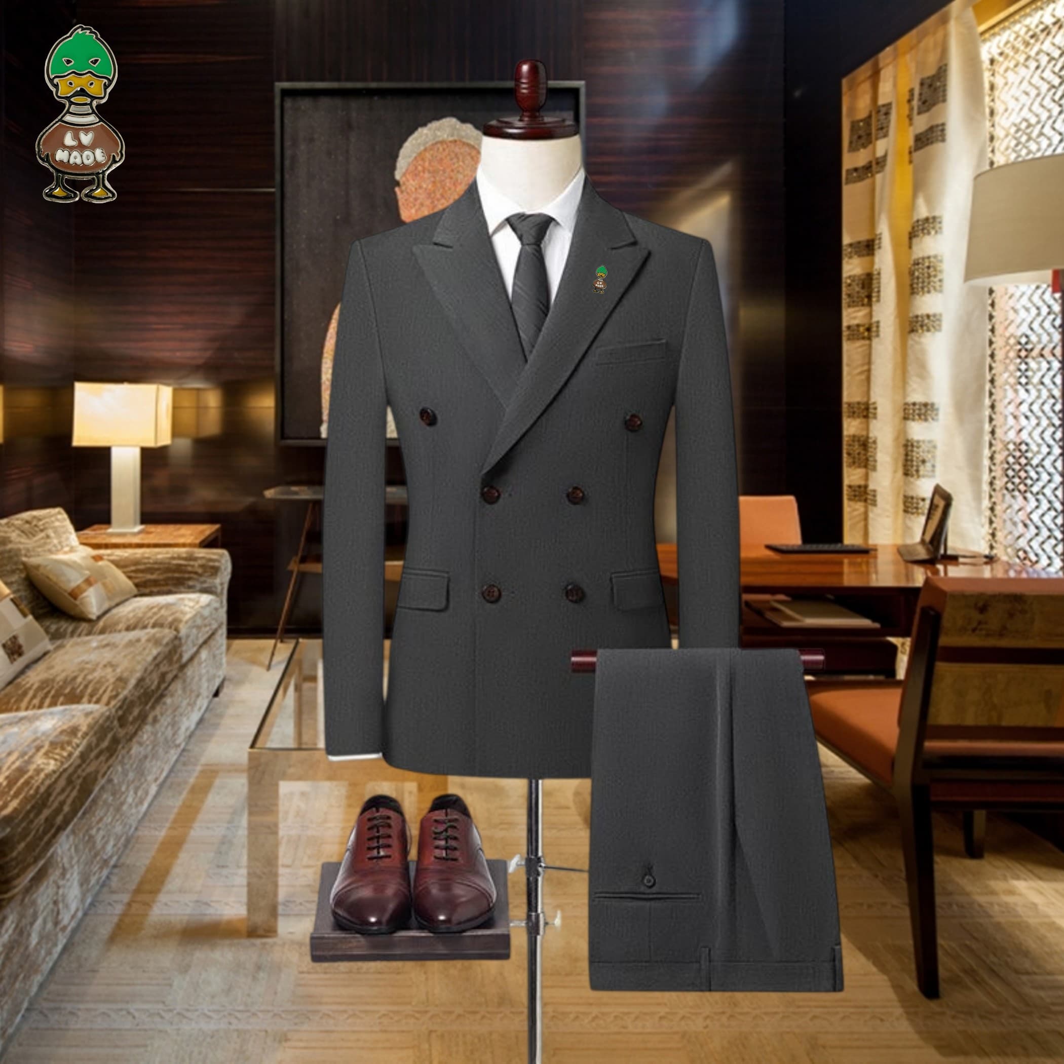 C17983 The perfect choice for business occasions! Essential formal attire for business negotiations and interviews! Wedding dresses! Recommended by stores! Top-selling items! 🔥 [Louis Vuitton LV] High-end suit sets, identical to those on the official webs — image 2