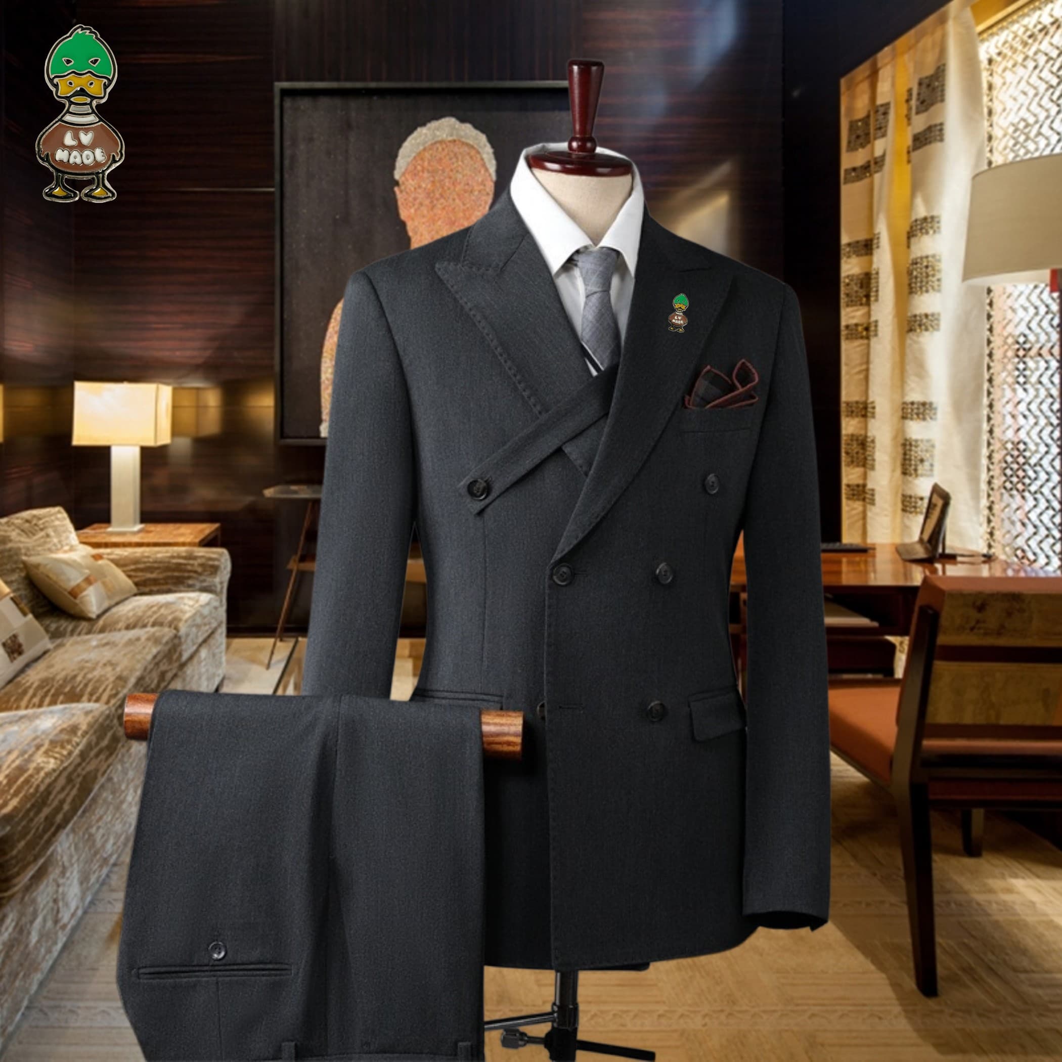 C17981 The preferred choice for business occasions! Essential formal attire for business negotiations and interviews! Wedding dresses! Recommended by stores! Top-selling products! 🔥 [Louis Vuitton LV] High-end suit sets from the original collection, ident — image 1