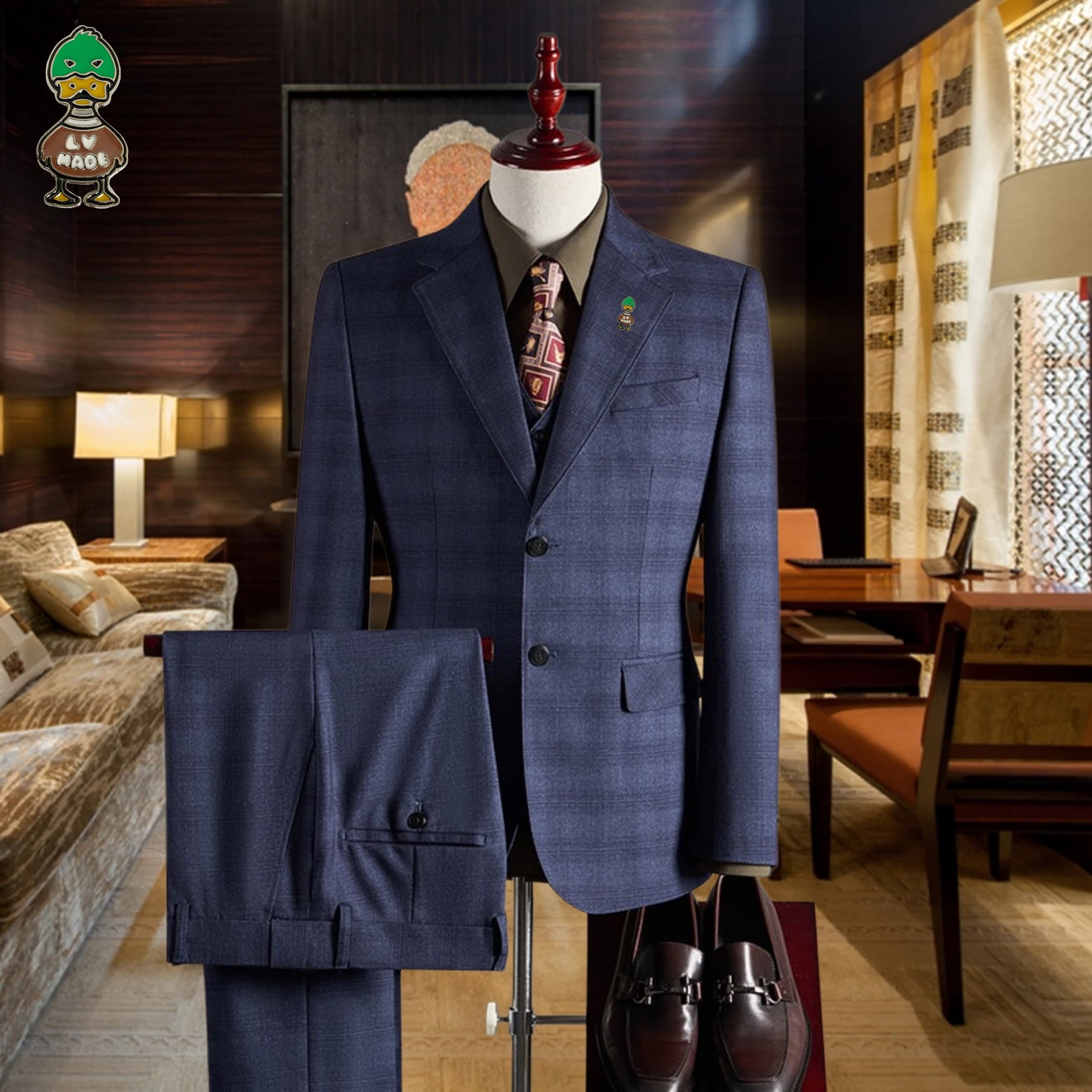 C17980 Ideal for business use! Essential formal attire for business negotiations and interviews! Wedding dresses! Highly recommended by stores! Top-selling items! 🔥 [Louis Vuitton LV] High-end suit sets, identical to those on the official website. Three-p — image 2