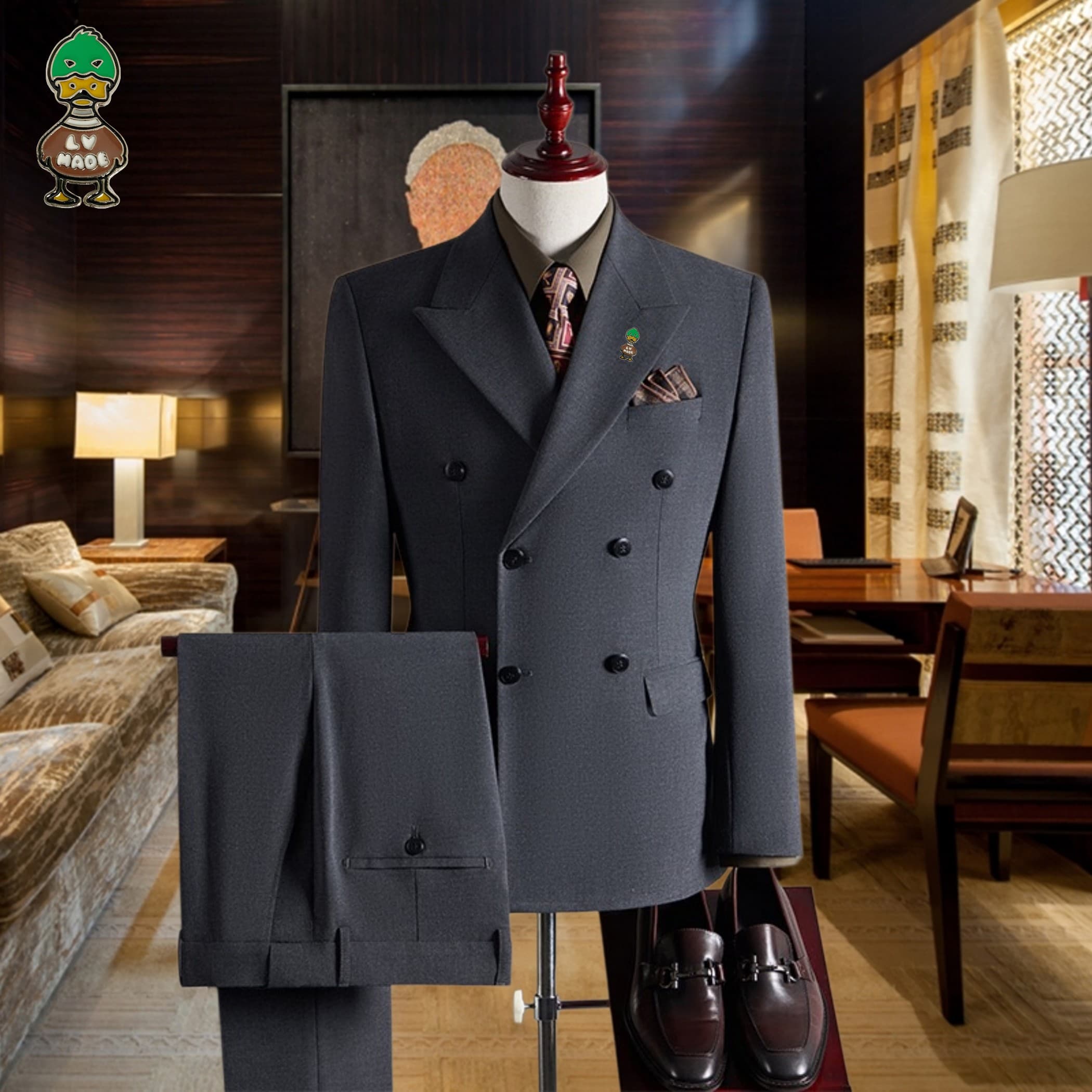 C17979 The perfect choice for business occasions! Essential formal attire for business negotiations and interviews! Wedding dresses! Recommended by stores! Top-selling items! 🔥 [Louis Vuitton LV] High-end suit sets, identical to those on the official webs — image 2