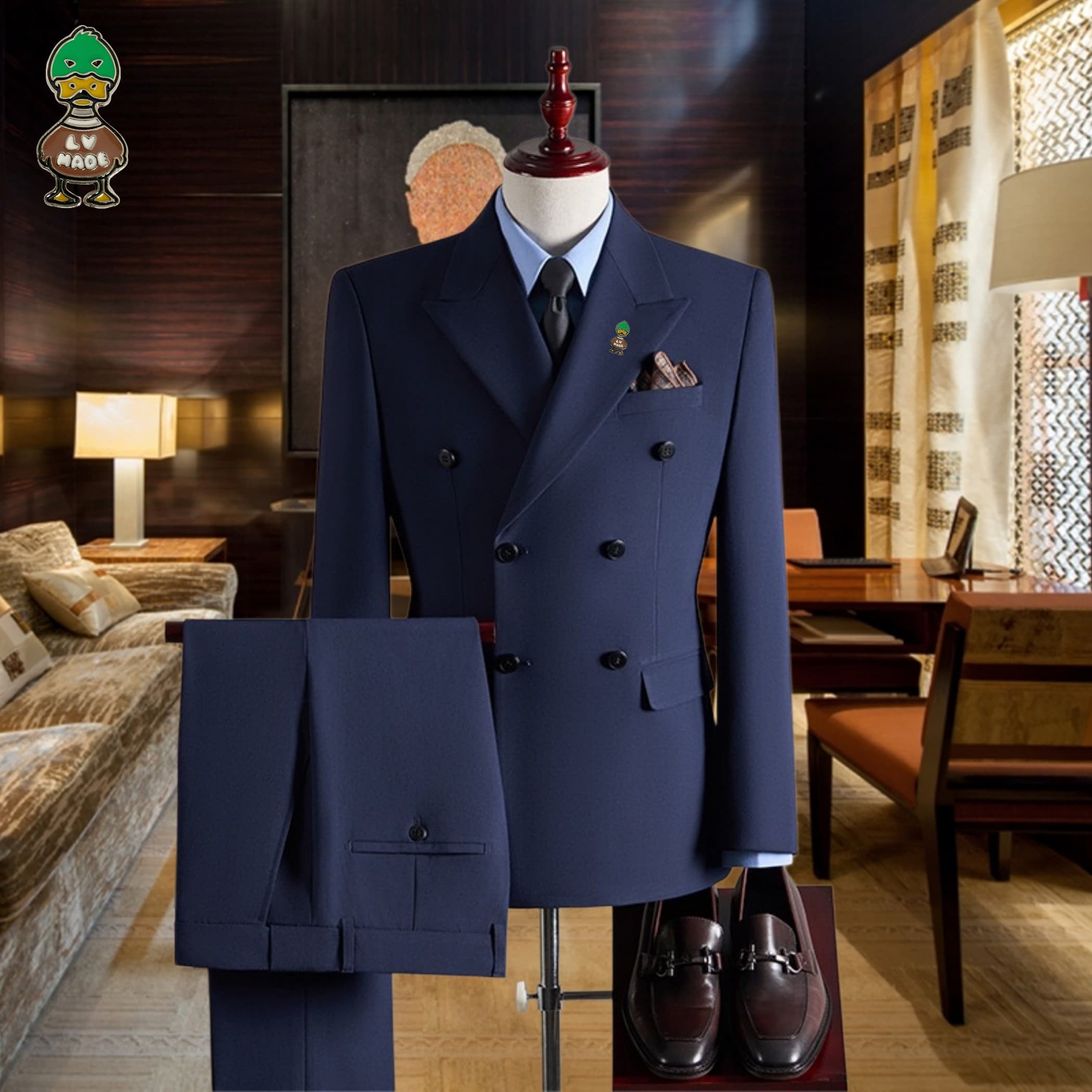 C17979 The perfect choice for business occasions! Essential formal attire for business negotiations and interviews! Wedding dresses! Recommended by stores! Top-selling items! 🔥 [Louis Vuitton LV] High-end suit sets, identical to those on the official webs — image 1