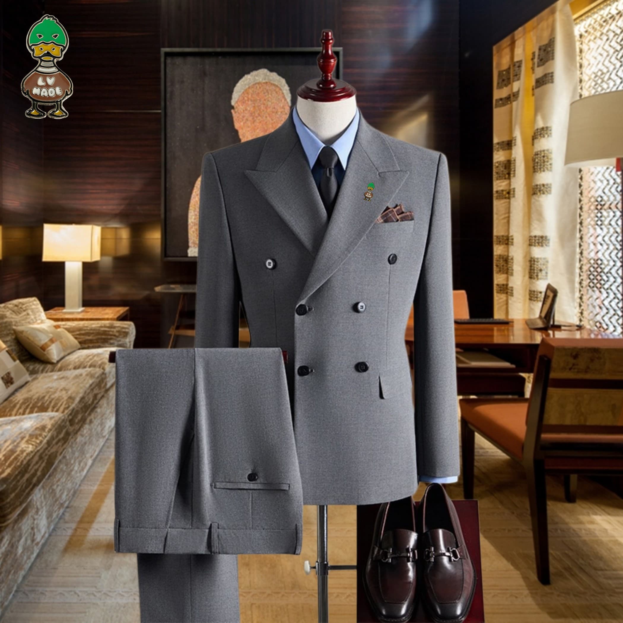 C17977 The preferred choice for business occasions! Essential formal attire for business negotiations and interviews! Wedding dresses! Highly recommended by stores! Top-selling products! 🔥 [Louis Vuitton LV] High-end suit sets from the original collection — image 2