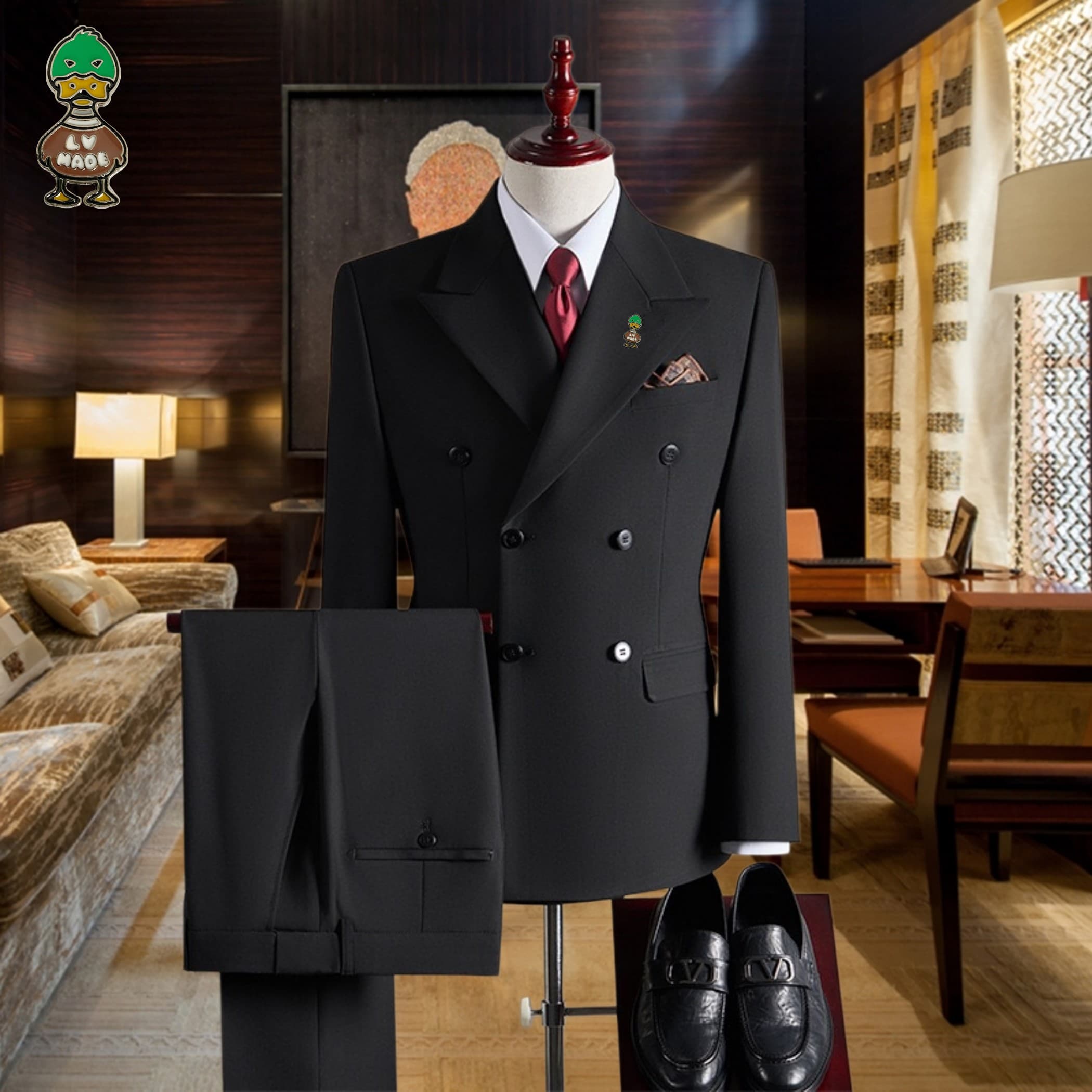 C17977 The preferred choice for business occasions! Essential formal attire for business negotiations and interviews! Wedding dresses! Highly recommended by stores! Top-selling products! 🔥 [Louis Vuitton LV] High-end suit sets from the original collection — image 1